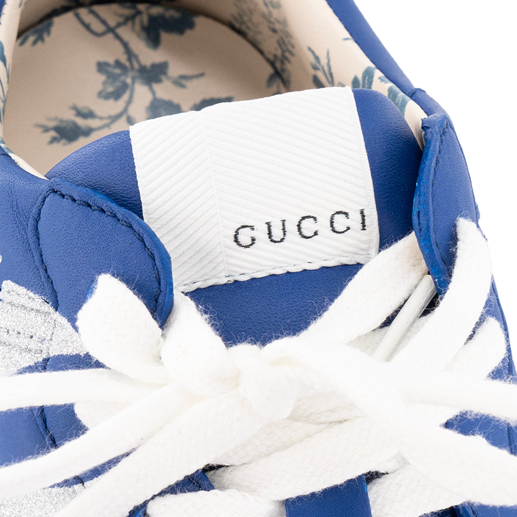 GUCCI - Sneakers Rhyton NY Yankees Gucci en cuir lisse bleu (T40)