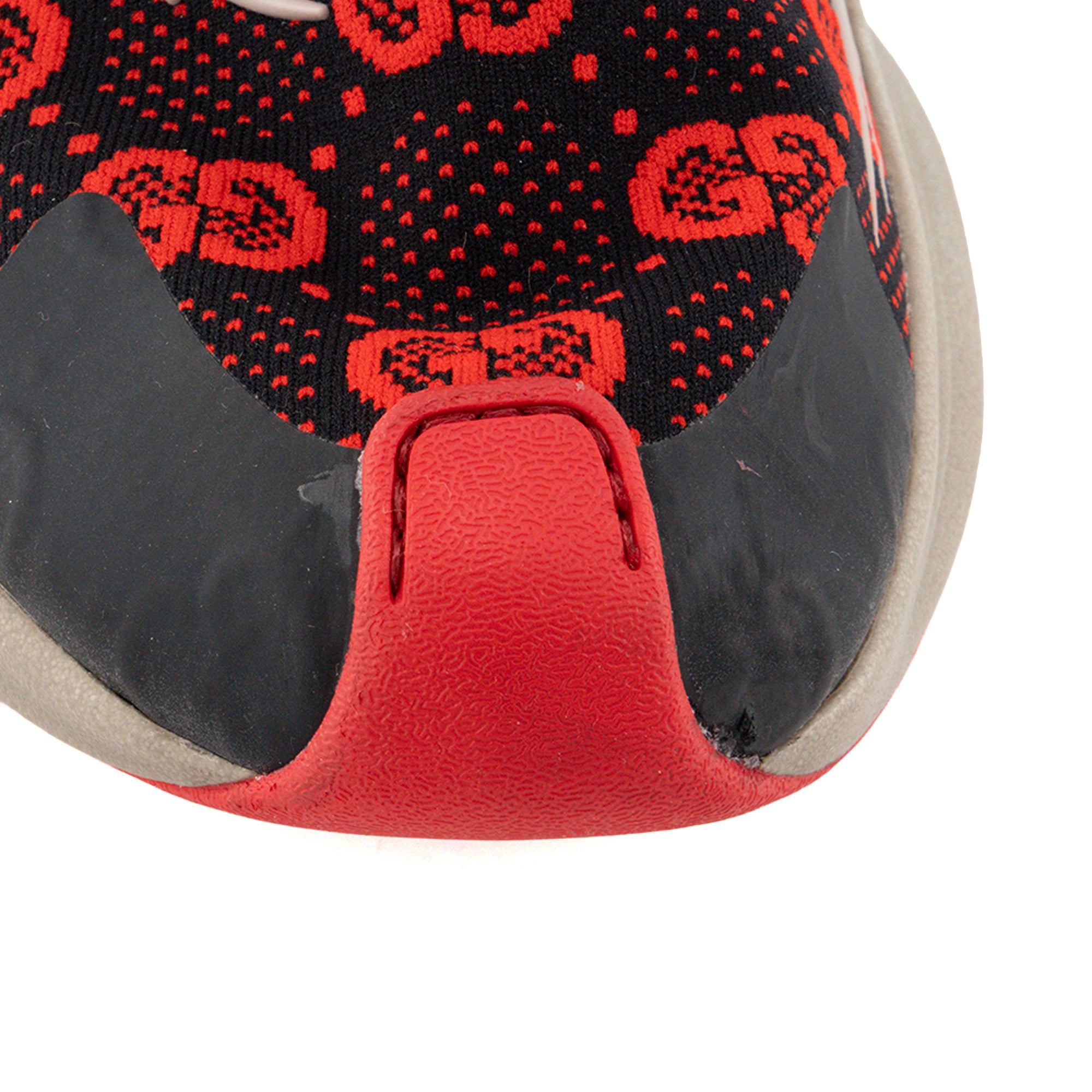 GUCCI - Sneakers Run Gucci en toile monogrammée rouge et noire (T45)