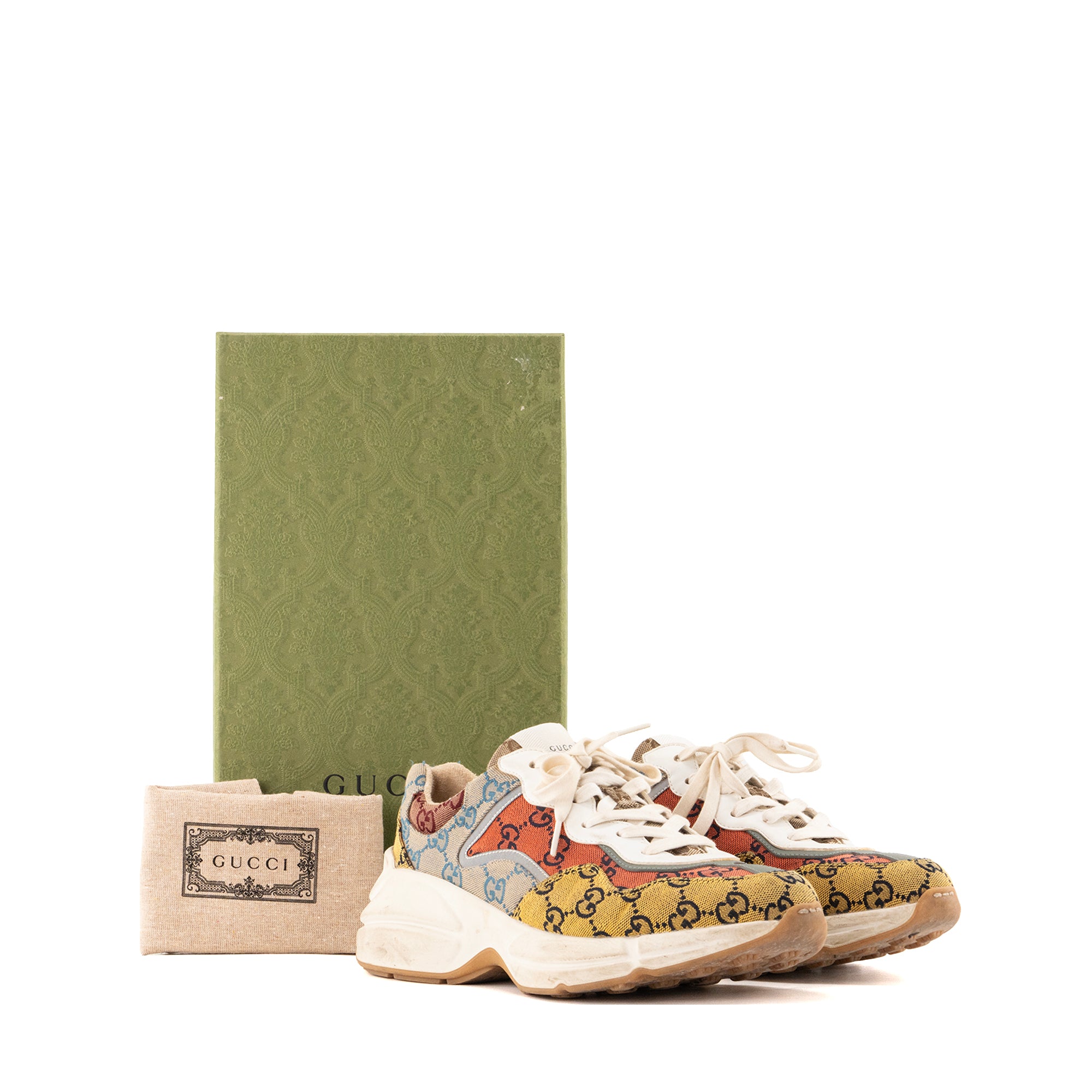 GUCCI - Sneakers Rython Gucci en toile monogrammée multicolore (T40)