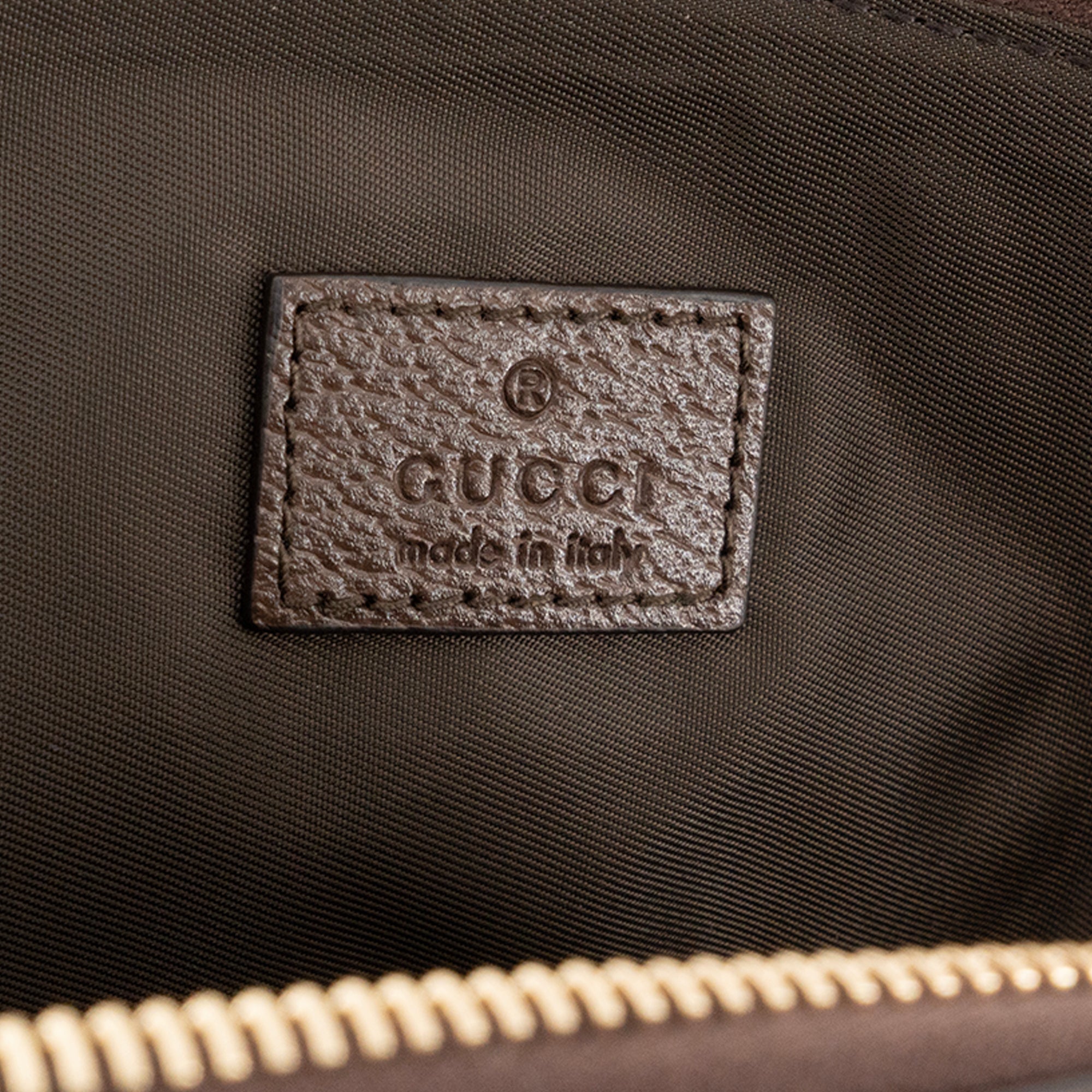 GUCCI - Trousse de toilette Ophidia Small Gucci en toile monogrammée marron