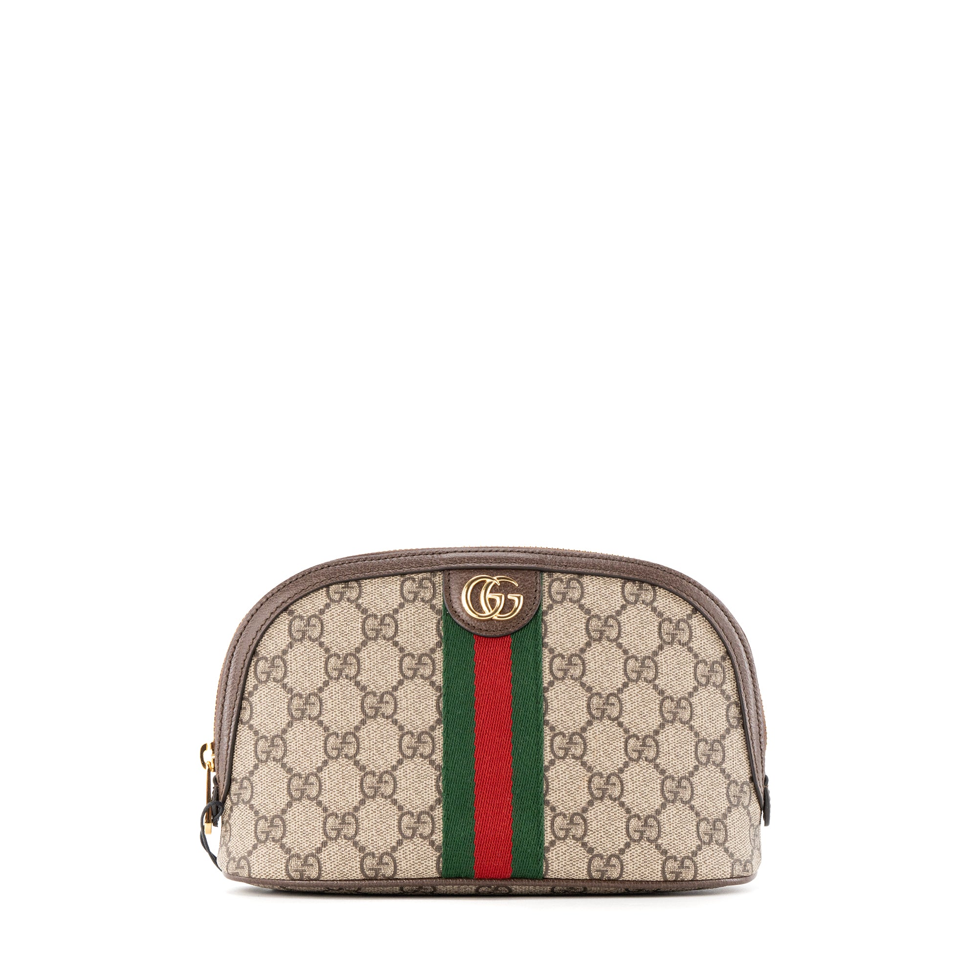GUCCI - Trousse de toilette Ophidia Small Gucci en toile monogrammée marron