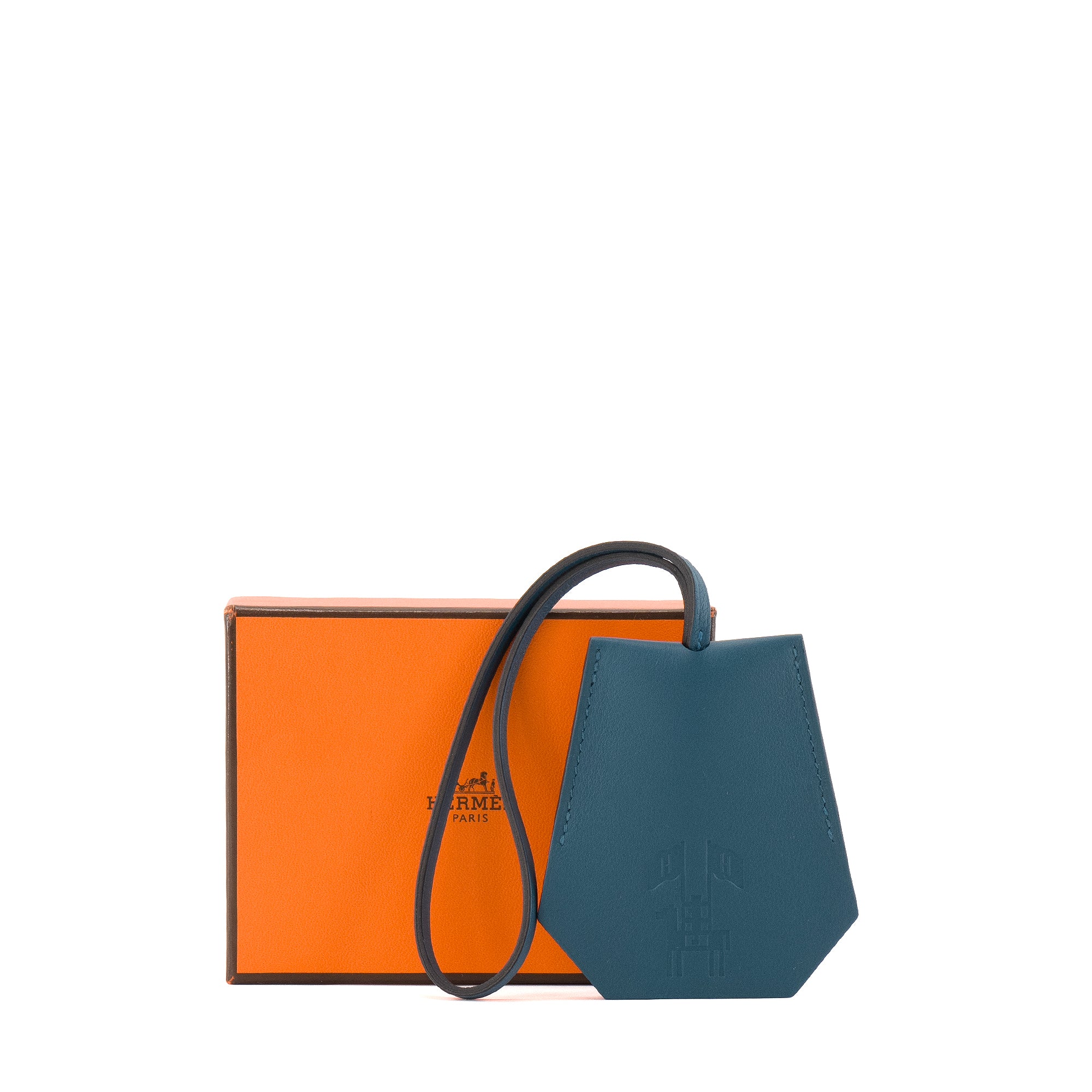 HERMÈS - Accessoire de sac Hermès en cuir bleu