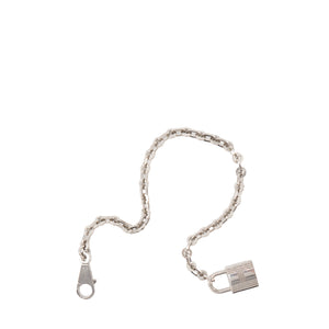 HERMÈS - Accessoire de sac Kelly Hermès en métal argenté