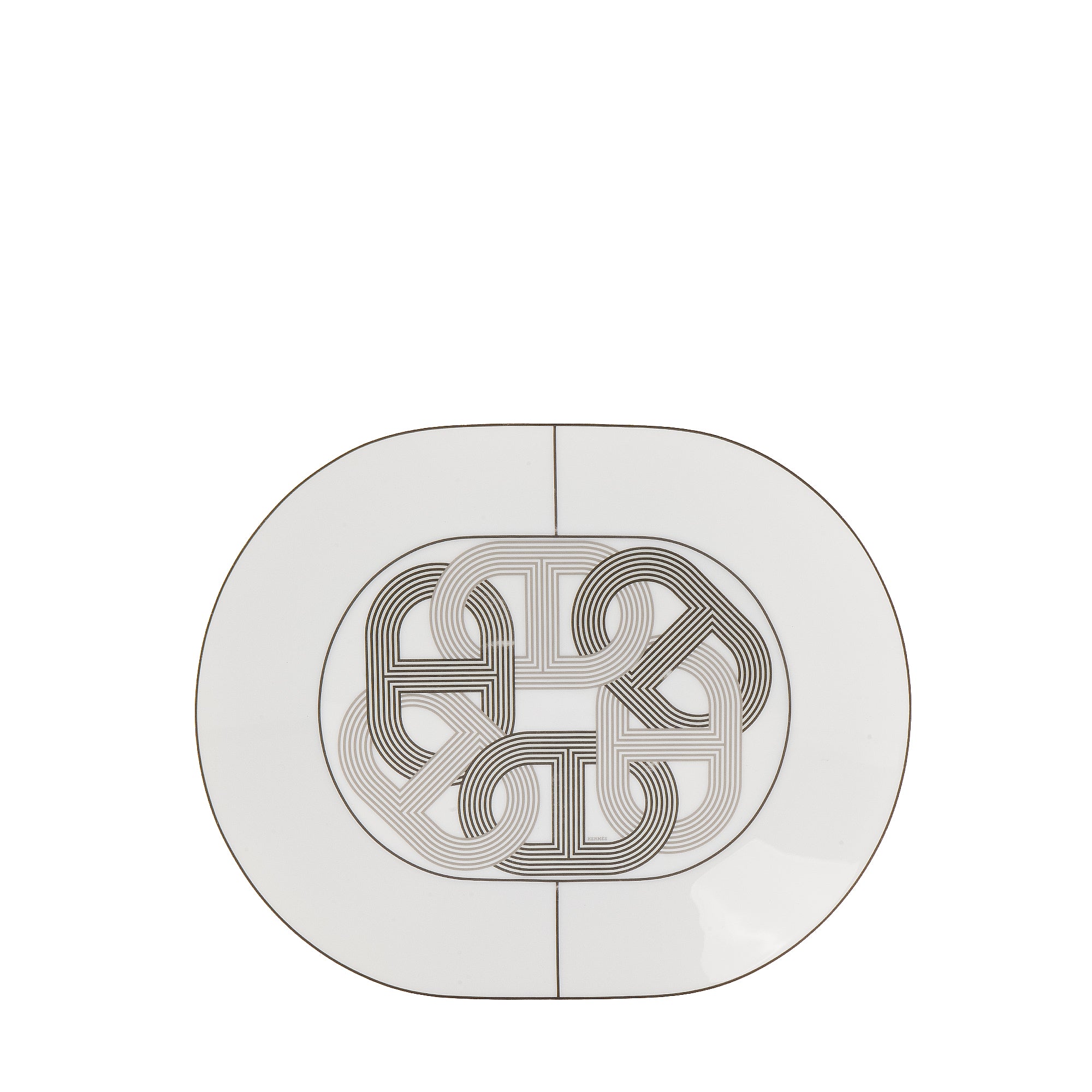 HERMÈS - Assiette Rallye 24 GM Hermès en porcelaine