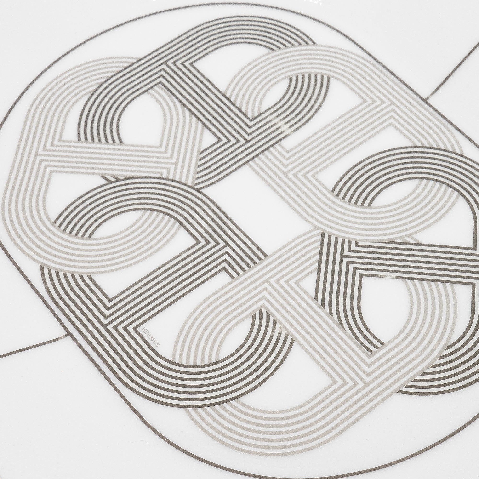 HERMÈS - Assiette Rallye 24 GM Hermès en porcelaine