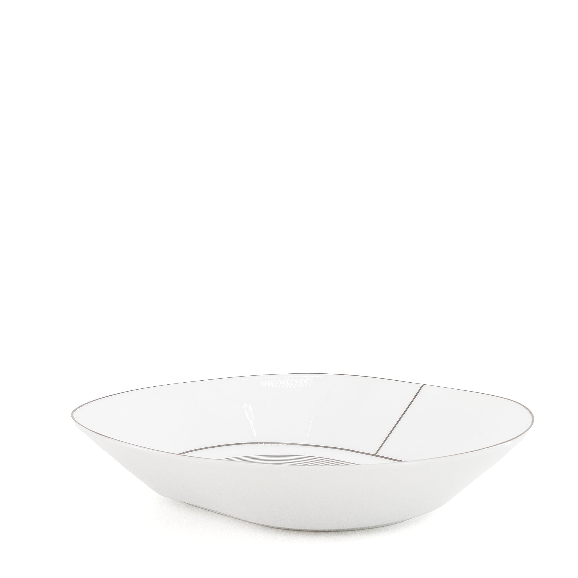 HERMÈS - Assiette Rallye 24 MM Hermès en porcelaine blanche et noire