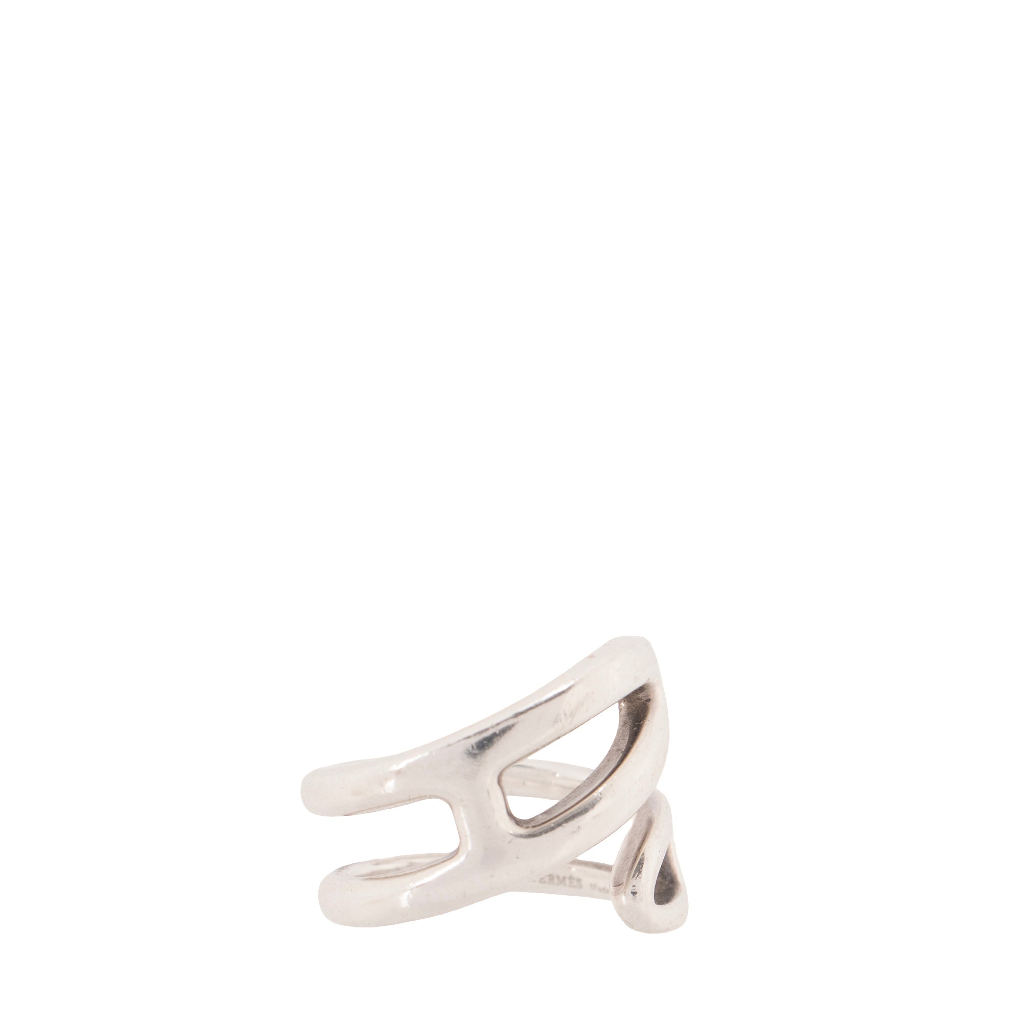 HERMÈS - Hermès Punk Anchor Chain Ring, small model, in silver (T53)