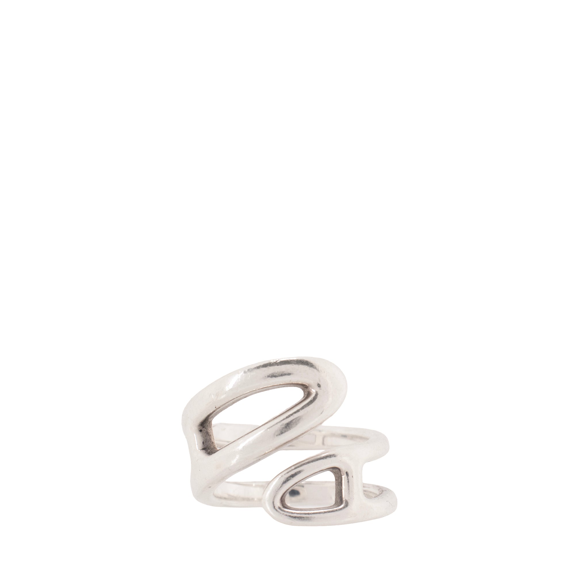 HERMÈS - Hermès Punk Anchor Chain Ring, small model, in silver (T53)