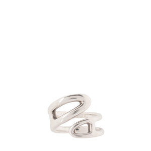 HERMÈS - Hermès Punk Anchor Chain Ring, small model, in silver (T53)