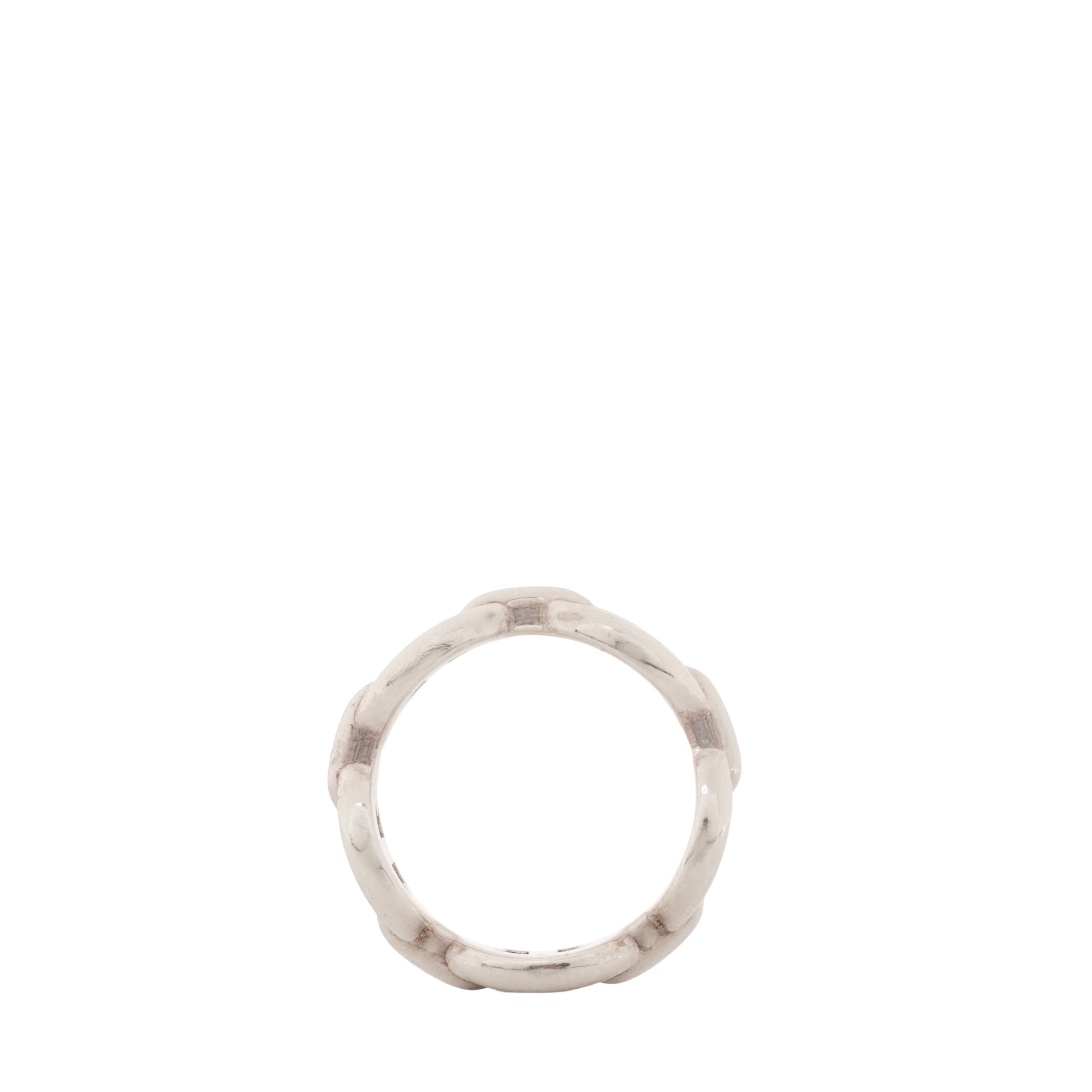 HERMÈS - Bague Chaine d'ancre Enchaînée petit modèle Hermès en argent (T54)