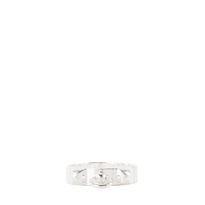 HERMÈS - Bague Collier de Chien petit modèle Hermès en argent (T58)