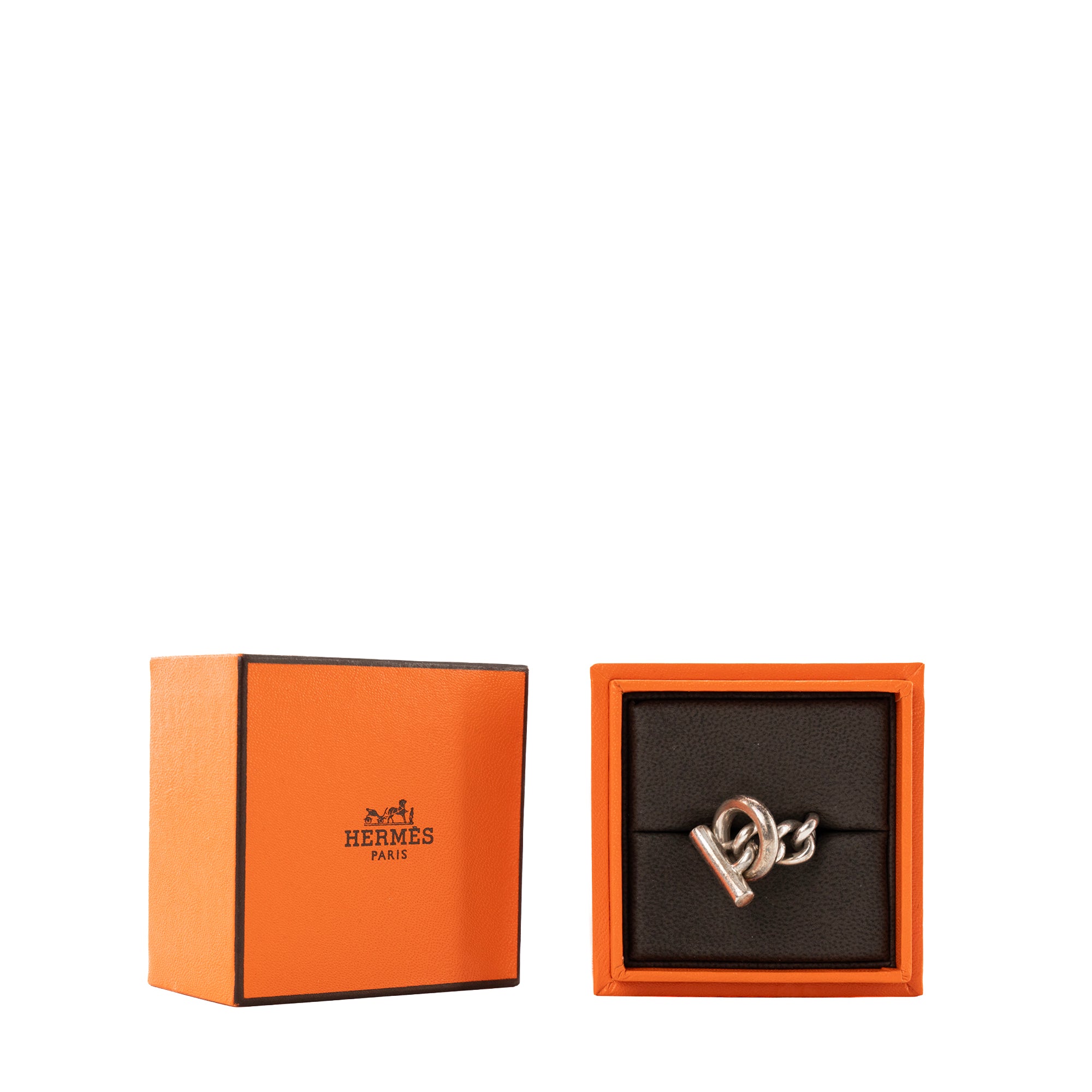 HERMÈS - Bague Croisette GM Hermès en argent (T52)