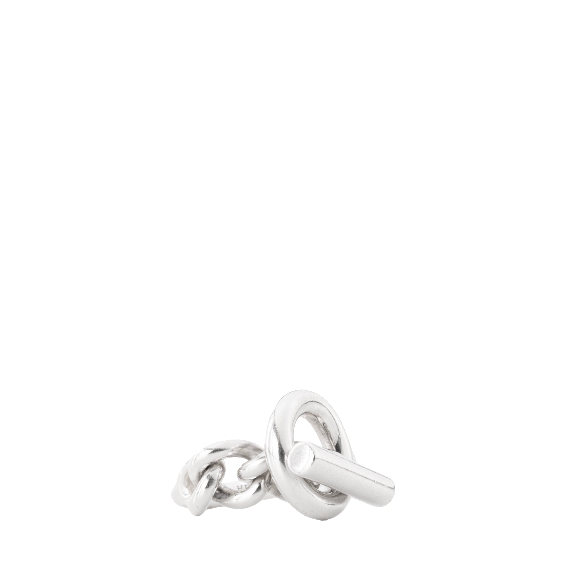 HERMÈS - Bague Croisette petit modèle Hermès en argent (T57)