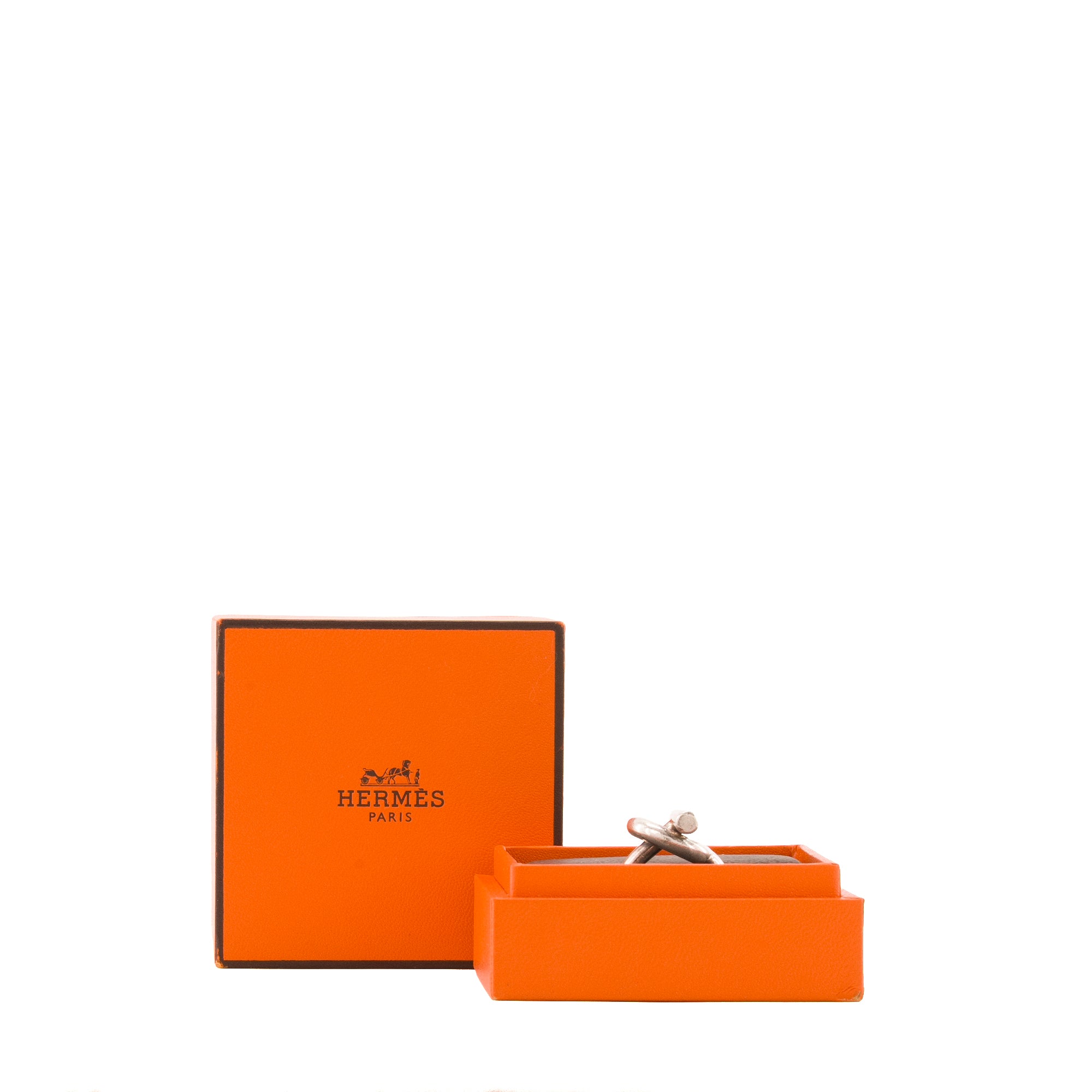 HERMÈS - Bague Échappée MM Hermès en argent (T49)