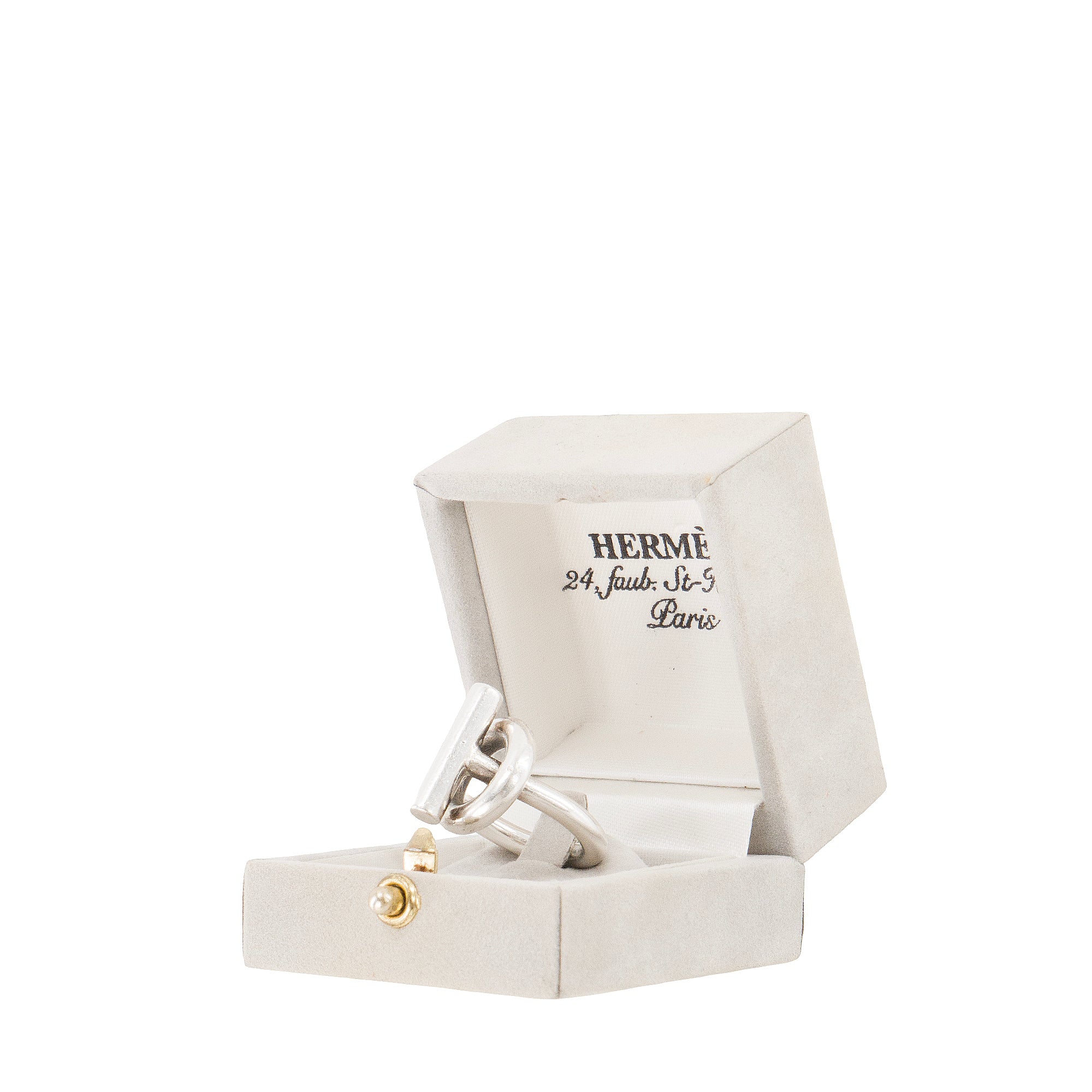 HERMÈS - Bague Échappée grand modèle Hermès en argent (T56)