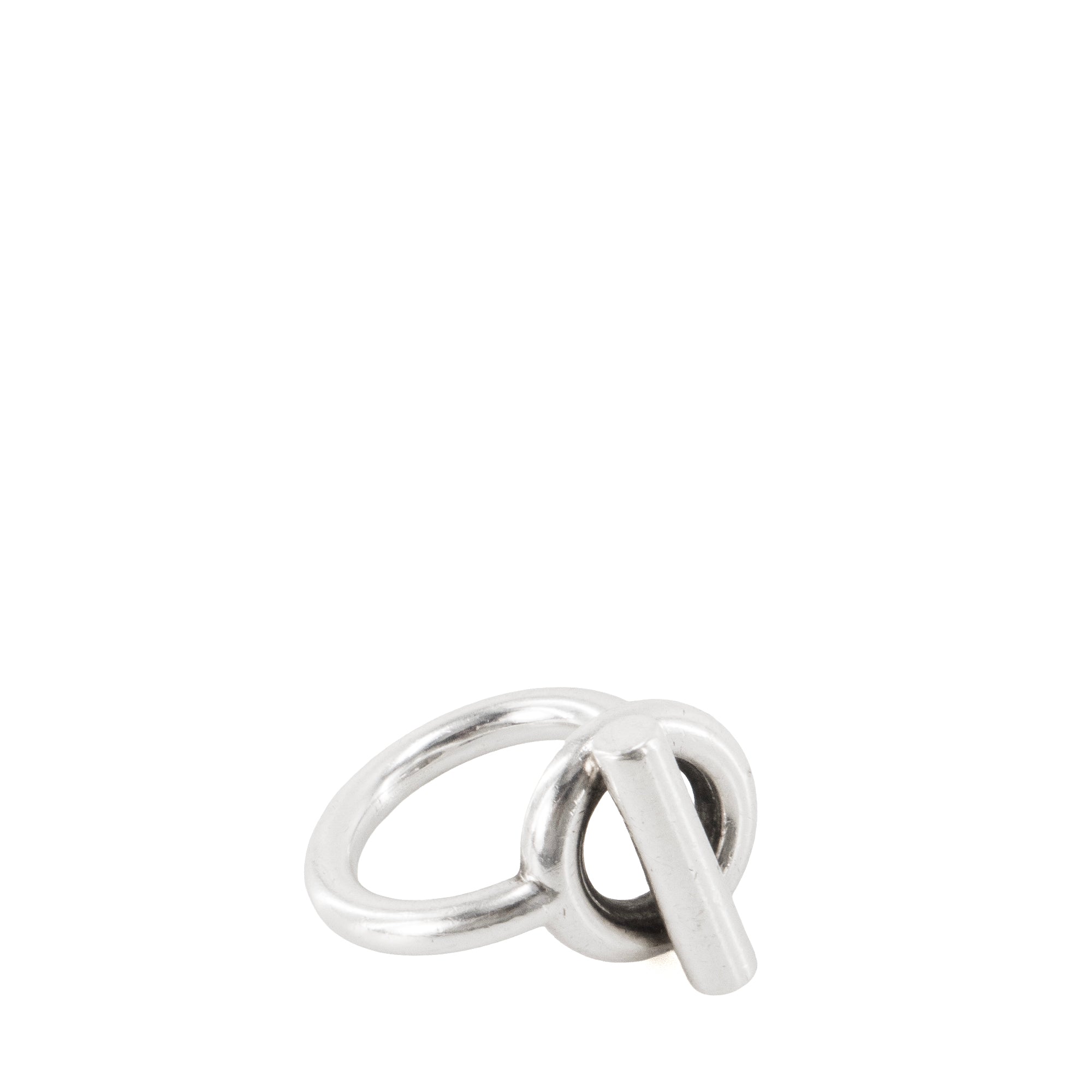 HERMÈS - Bague Échappée grand modèle Hermès en argent (T56)