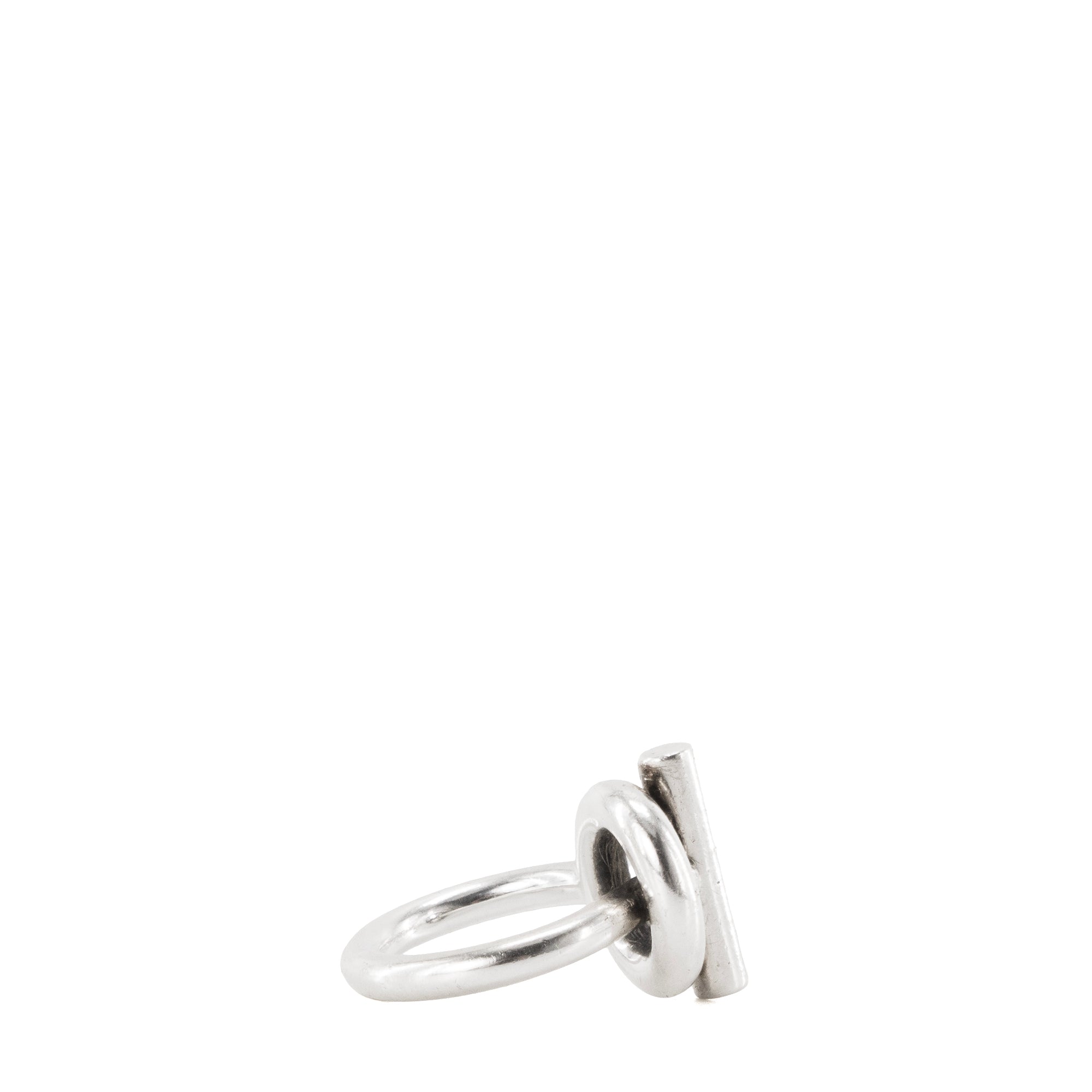 HERMÈS - Bague Échappée grand modèle Hermès en argent (T56)