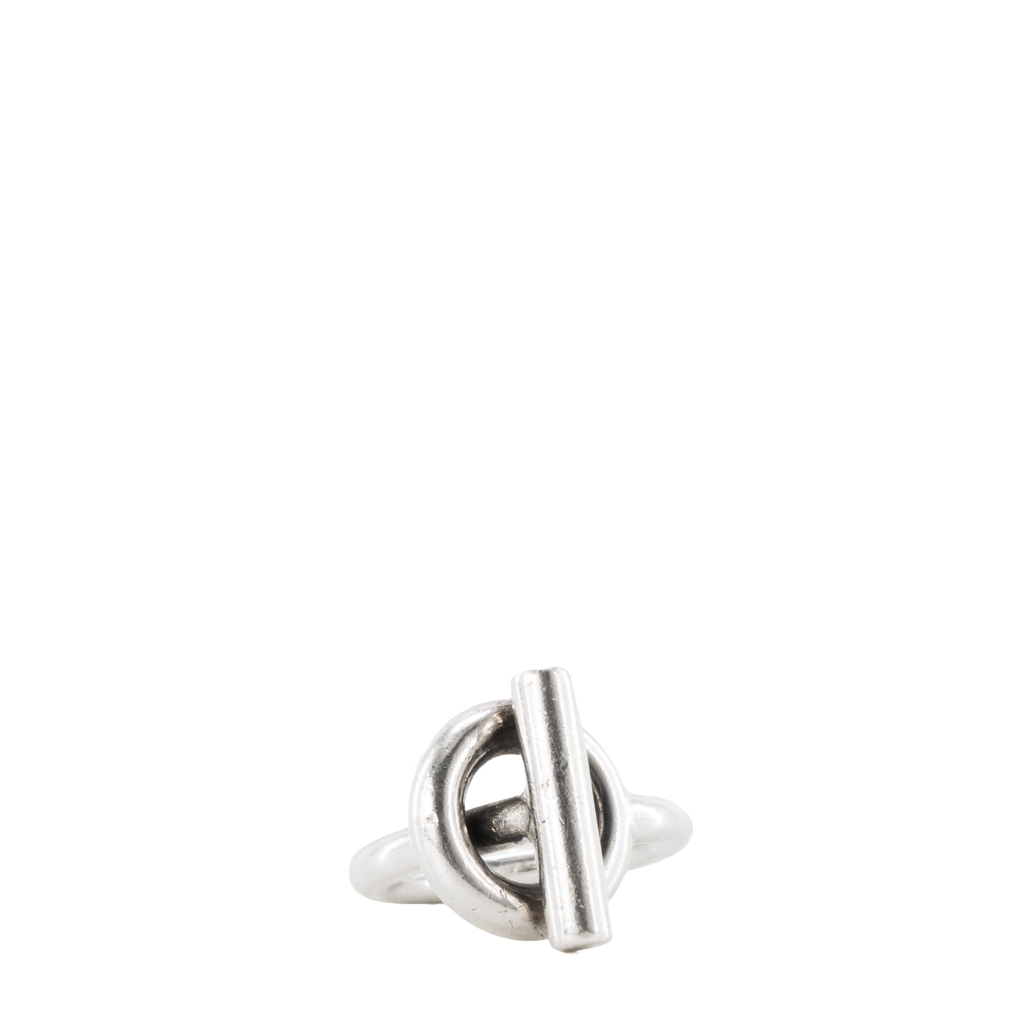 HERMÈS - Bague Échappée grand modèle Hermès en argent (T56)