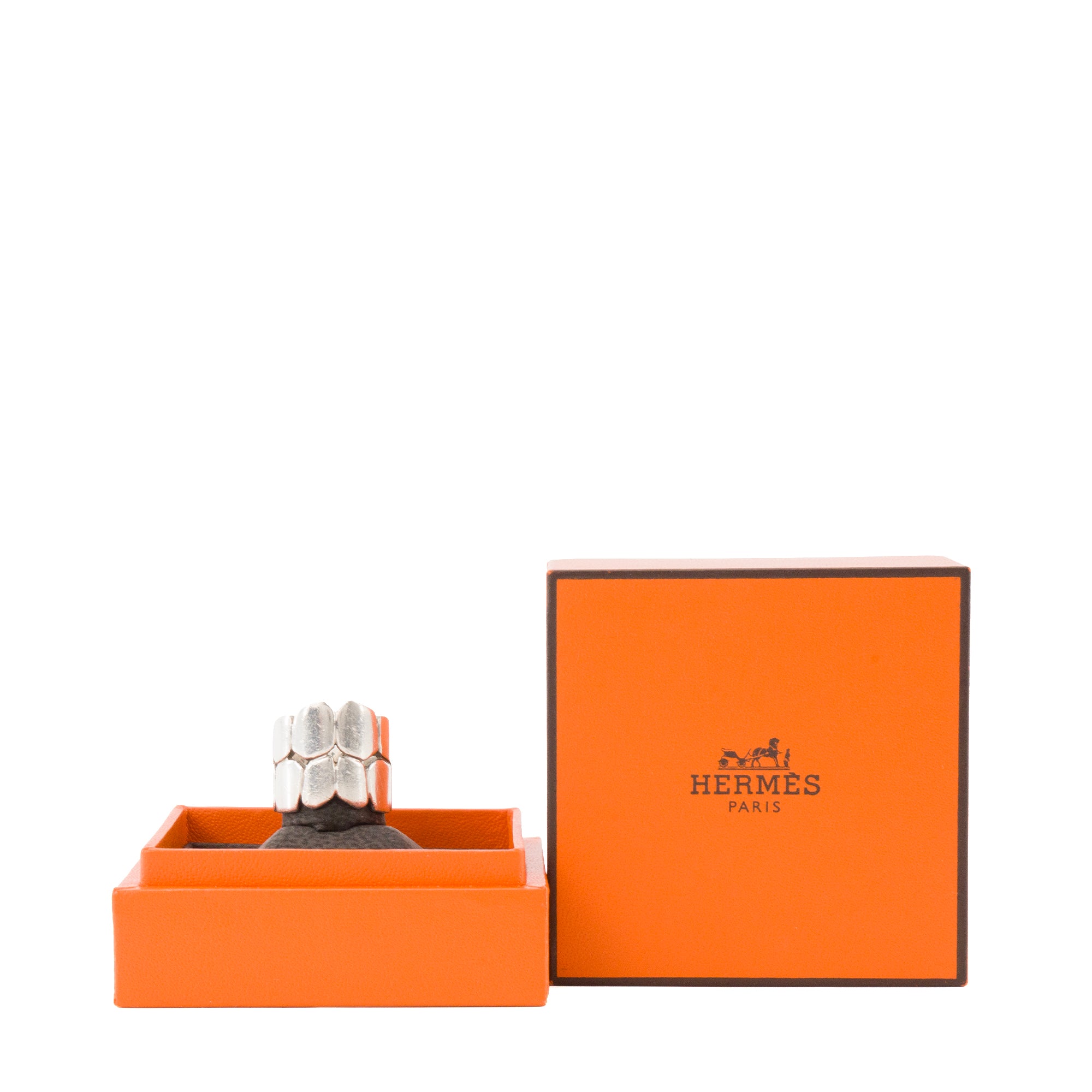 HERMÈS - Bague Niloticus Hermès en argent (T49)