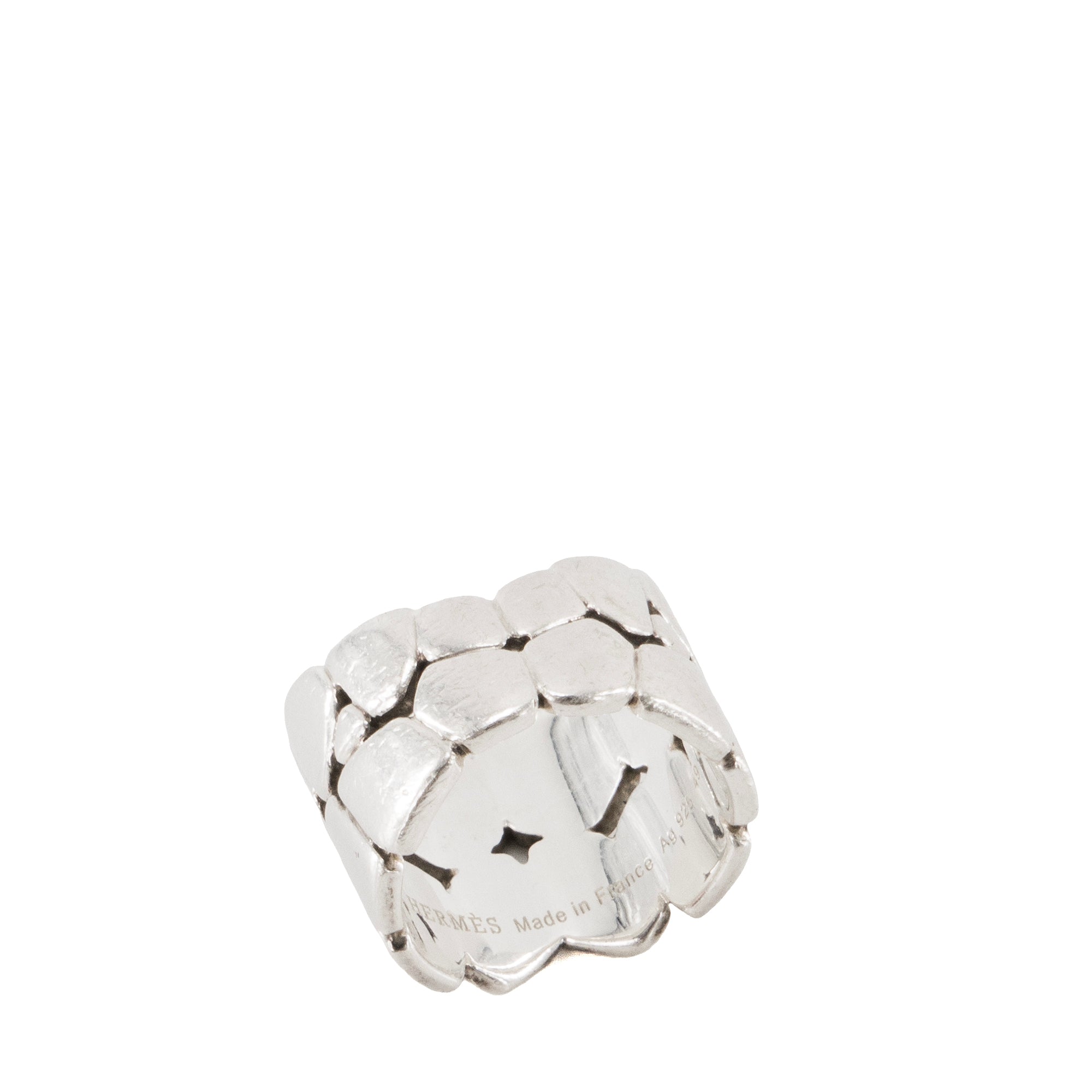 HERMÈS - Bague Niloticus Hermès en argent (T49)