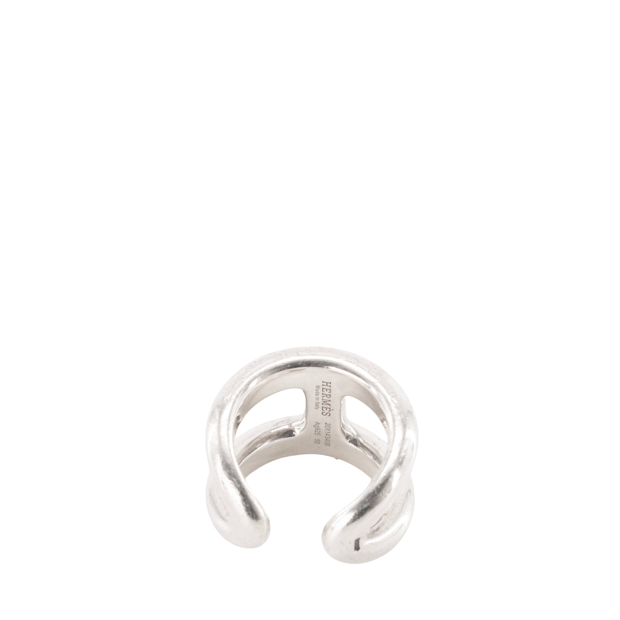 HERMÈS - Bague Osmose GM Hermes en argent (T50)