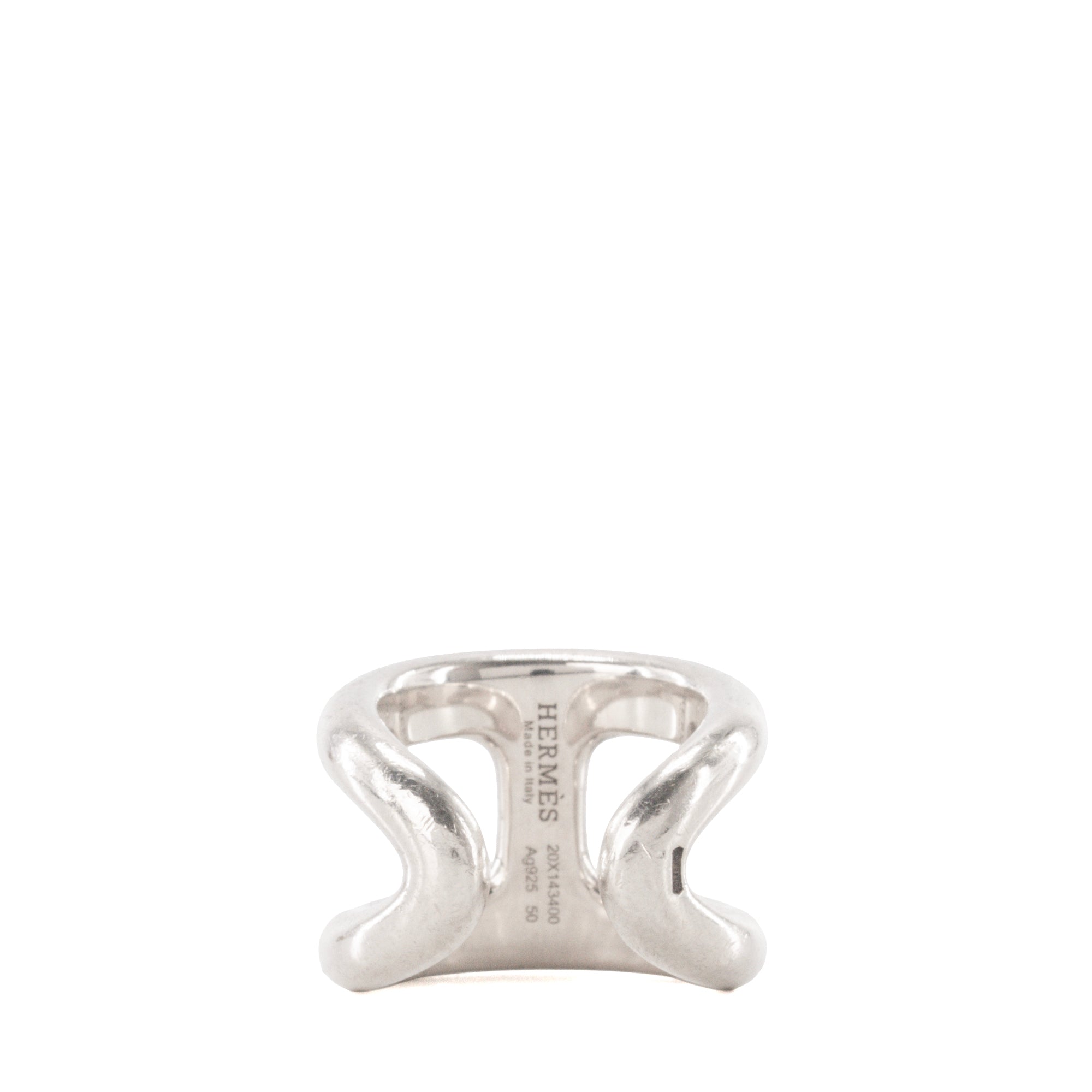 HERMÈS - Bague Osmose GM Hermes en argent (T50)