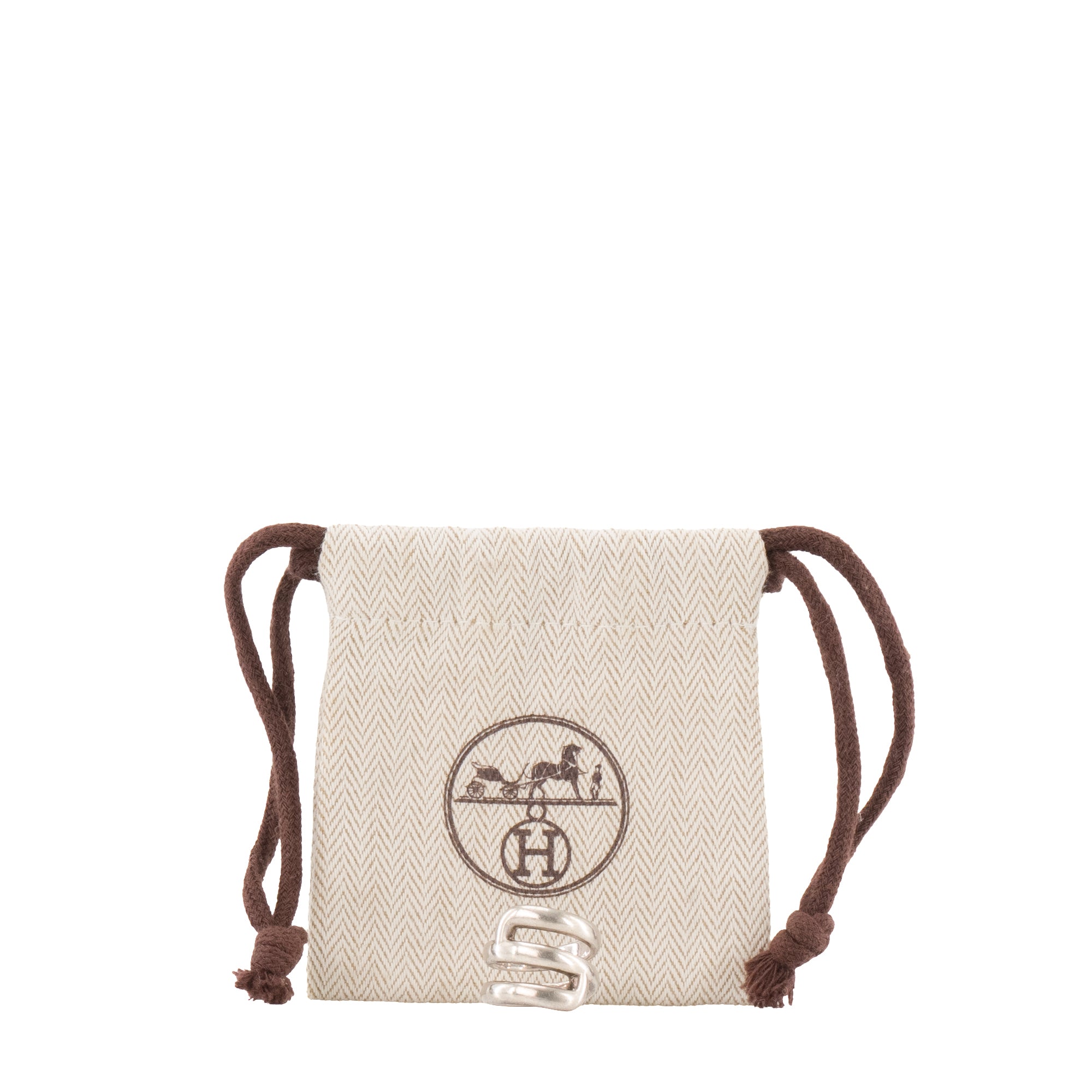 HERMÈS - Bague Torsade Hermès en argent vintage (T53)