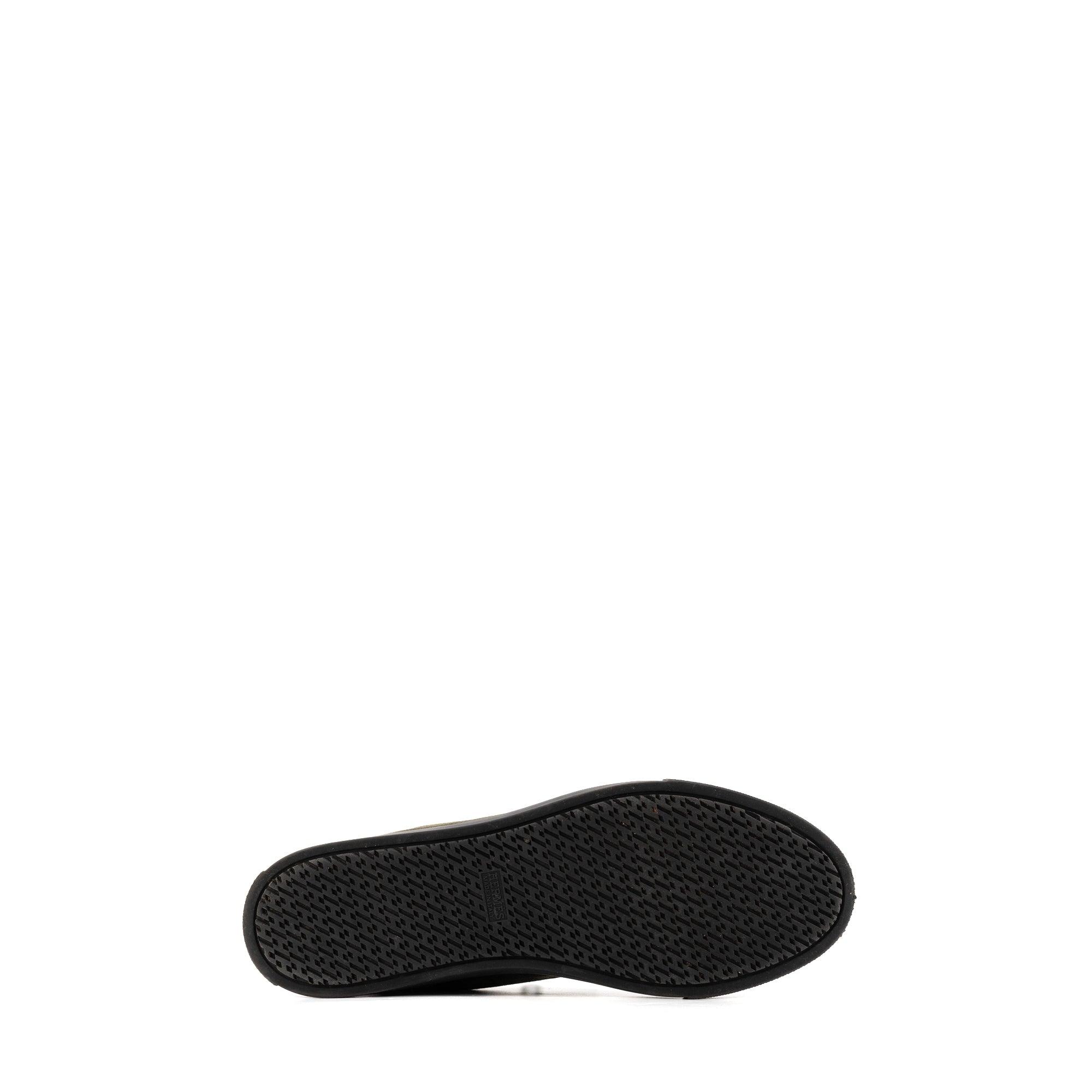 HERMÈS - Baskets montantes Hermès en daim kaki et cuir lisse noir (T43)