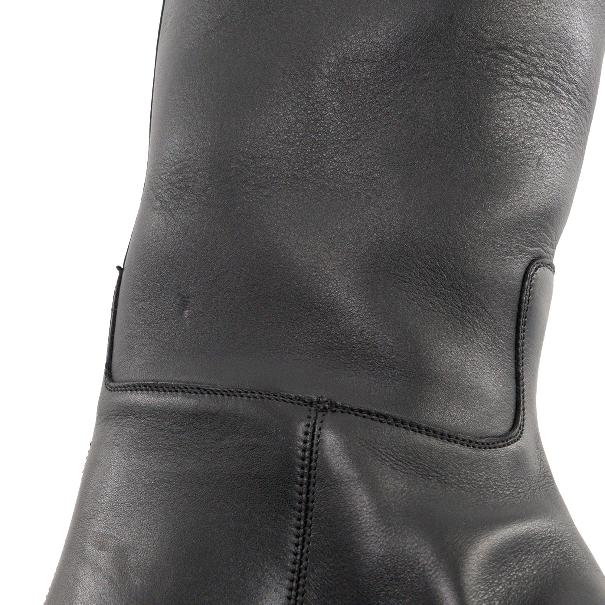 HERMÈS - Bottes Jumping Hermès en cuir lisse noir (T37,5)