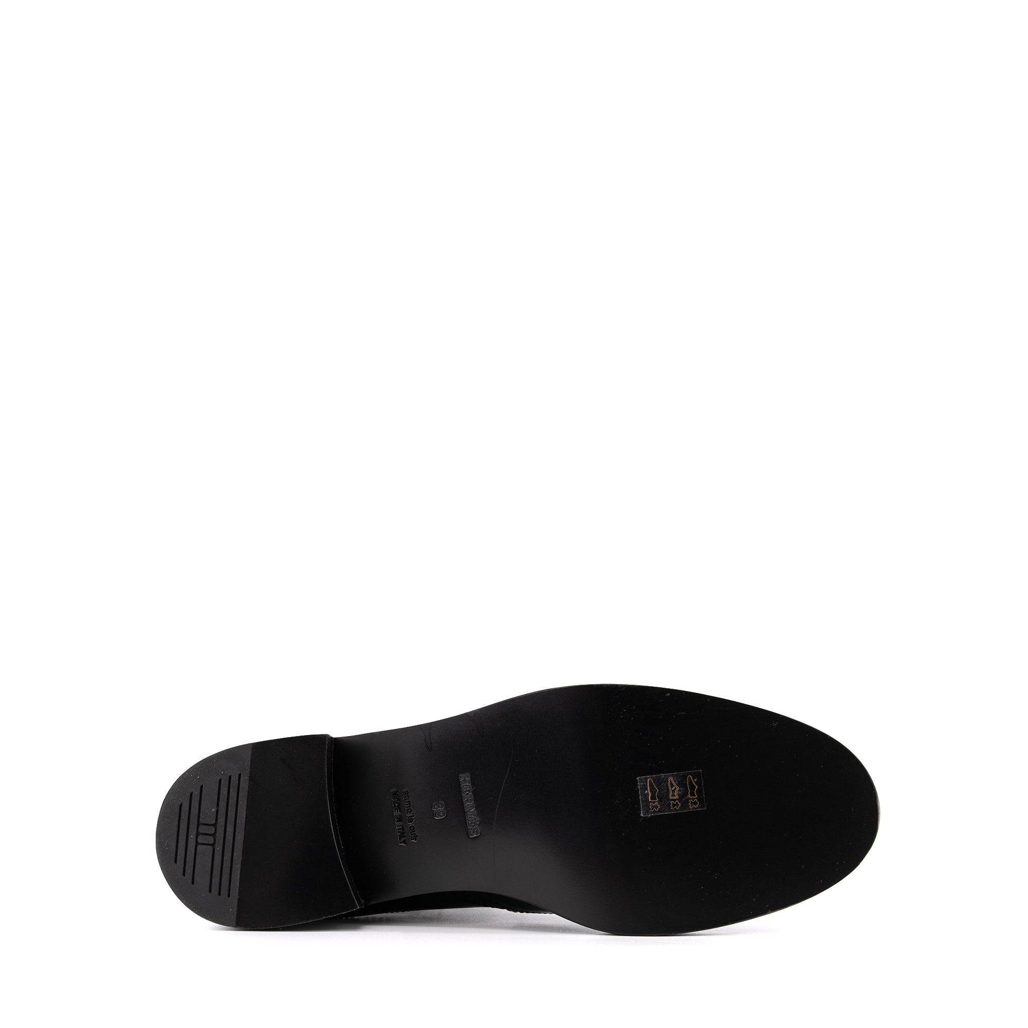 HERMÈS - Bottines Hill Hermès en cuir lisse noir (T39)