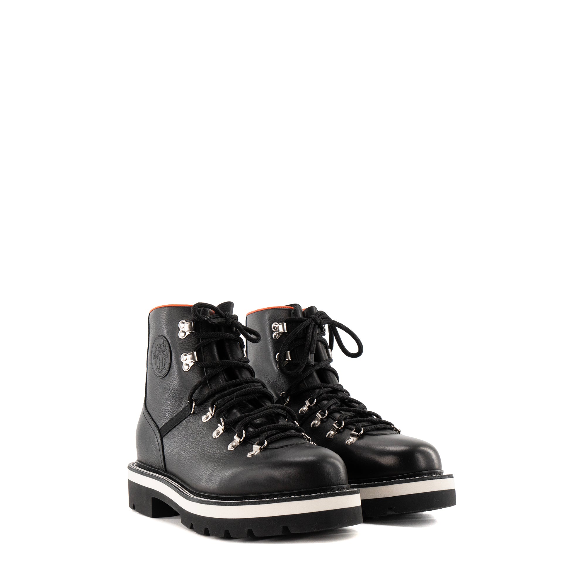 HERMÈS - Bottines Neige Hermès en cuir lisse noir (T43)