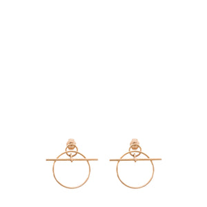 HERMÈS - Boucles d’oreilles Loop PM Hermès en or rose