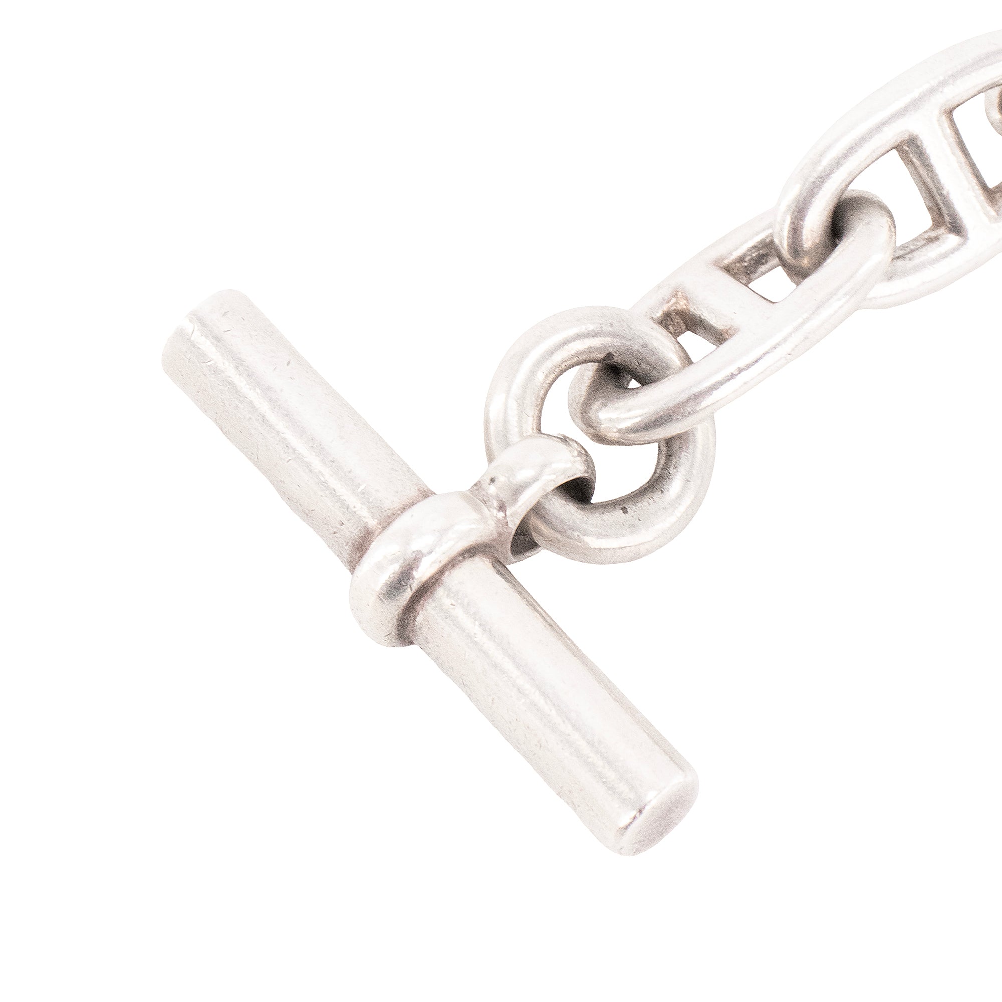 HERMÈS - Bracelet Chaîne d'Ancre grand modèle Hermès en argent (T13)