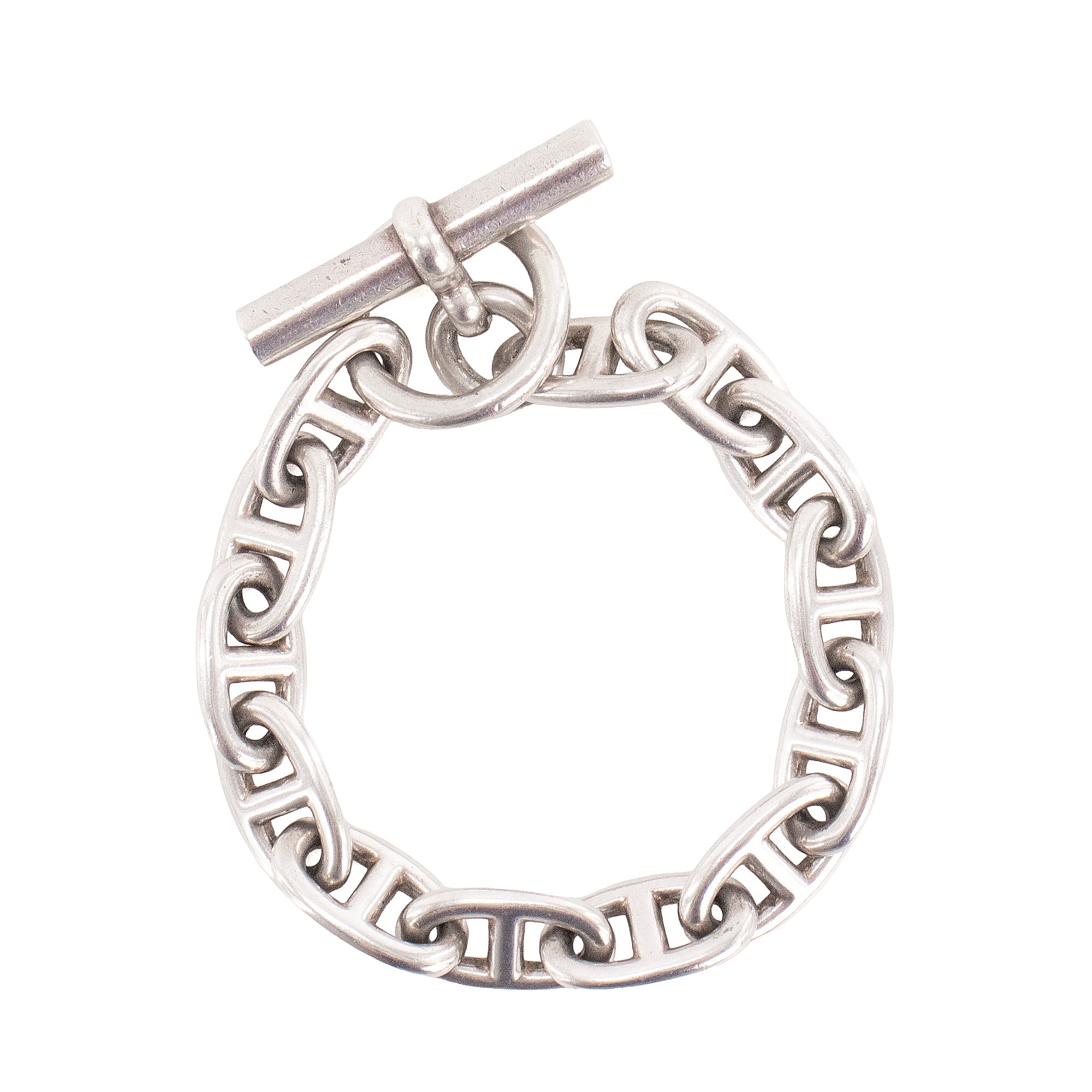 HERMÈS - Bracelet Chaîne d'Ancre grand modèle Hermès en argent (T13)