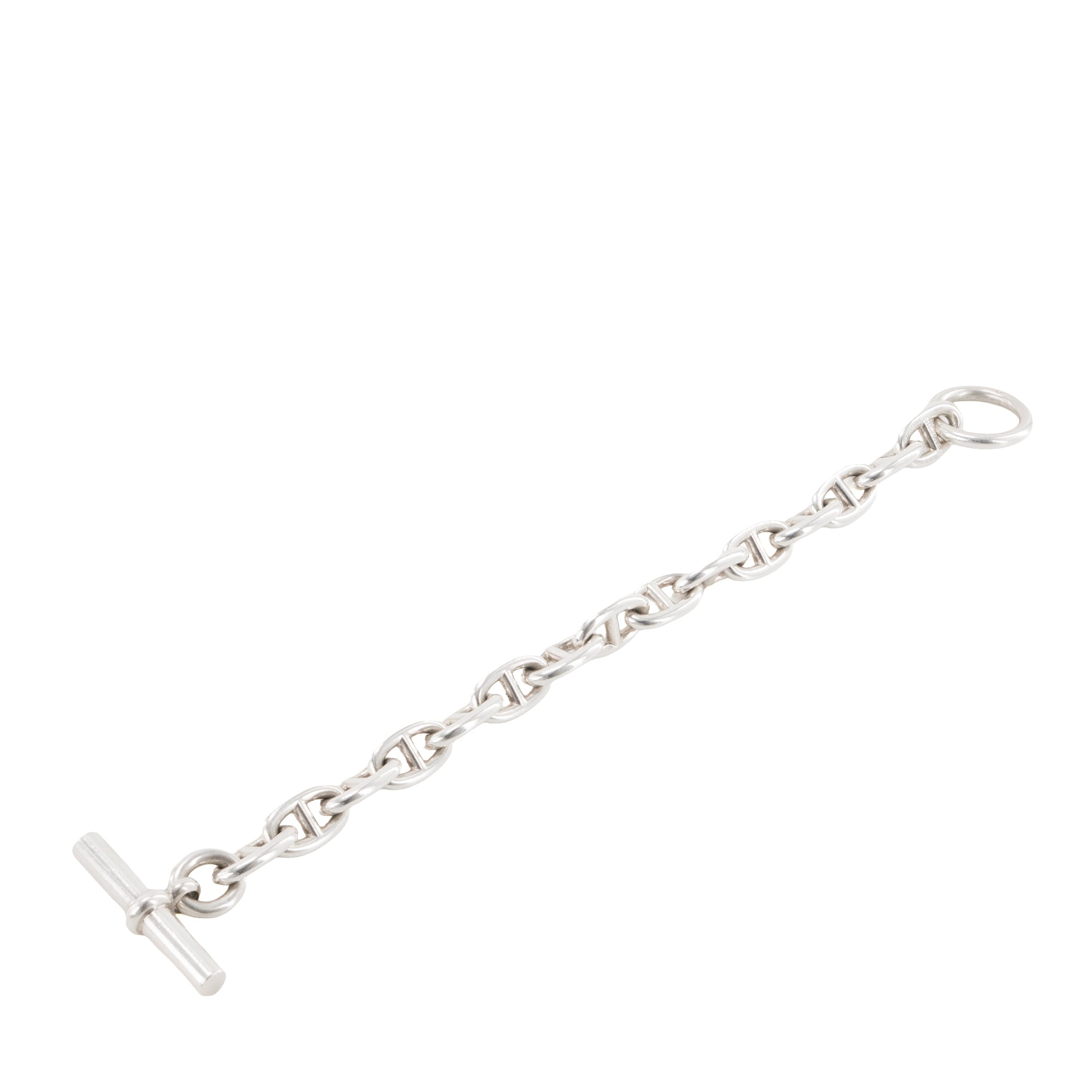 HERMÈS - Bracelet Chaîne d'ancre moyen modèle Hermès en argent (T15)