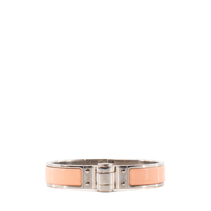 HERMÈS - Bracelet Charnière Chanel en émail saumon (T1)