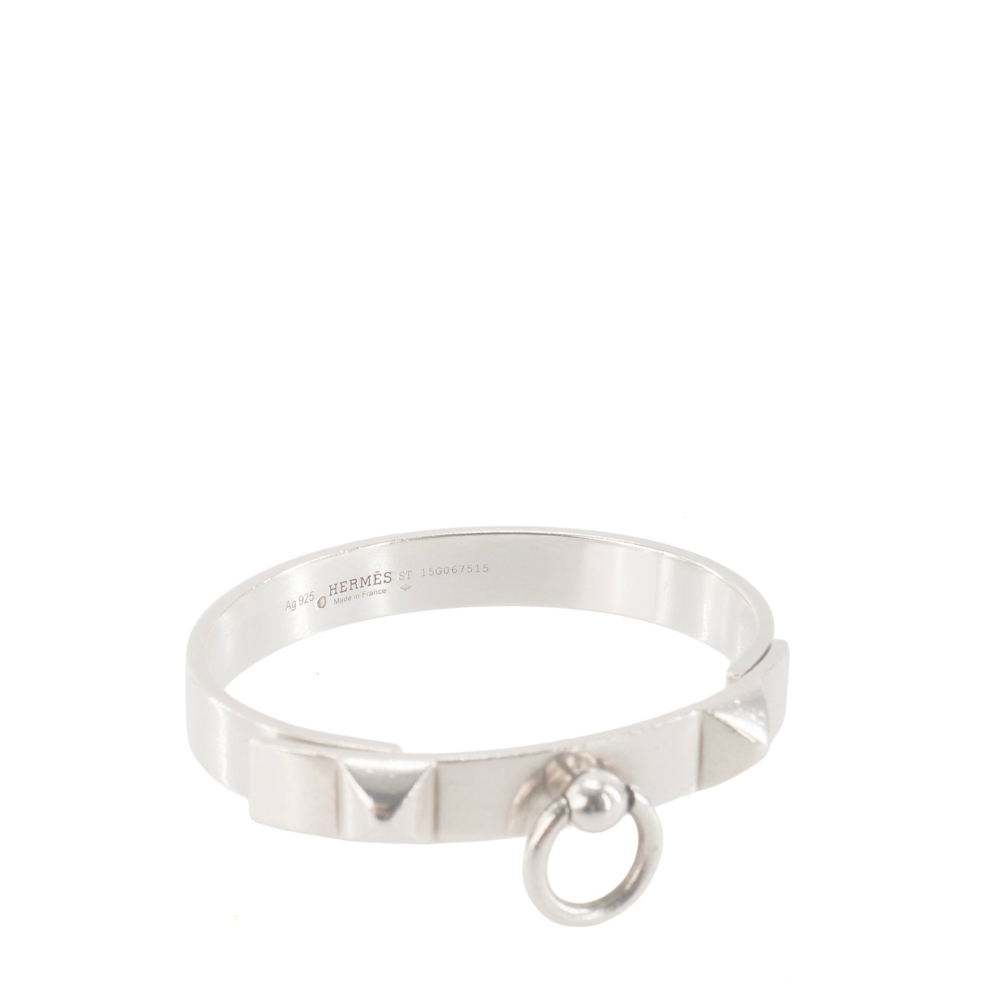 HERMÈS - Bracelet Collier de chien PM Hermès en argent (ST)