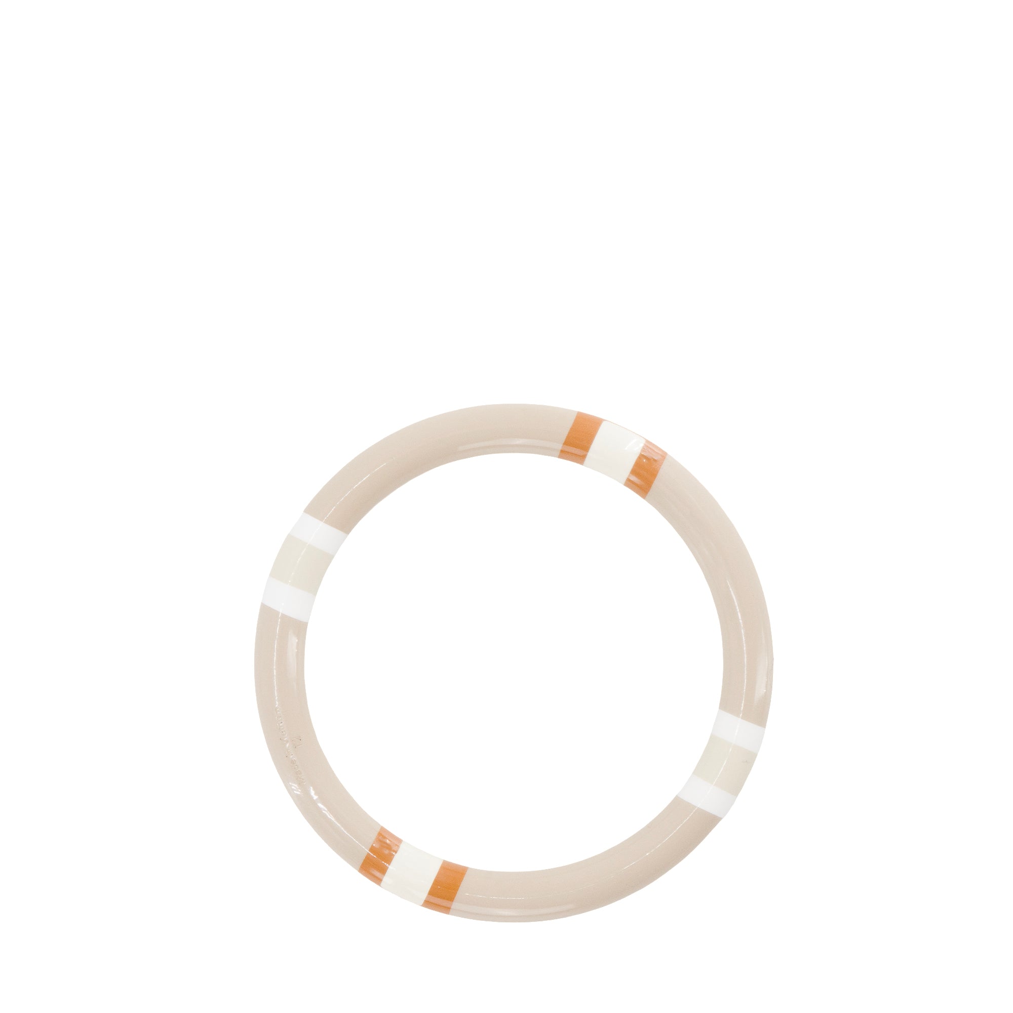 HERMÈS - Bracelet H Equipe Hermès en bois laqué beige sable (T2)