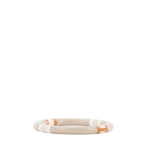 HERMÈS - Bracelet H Equipe Hermès en bois laqué beige sable (T2)