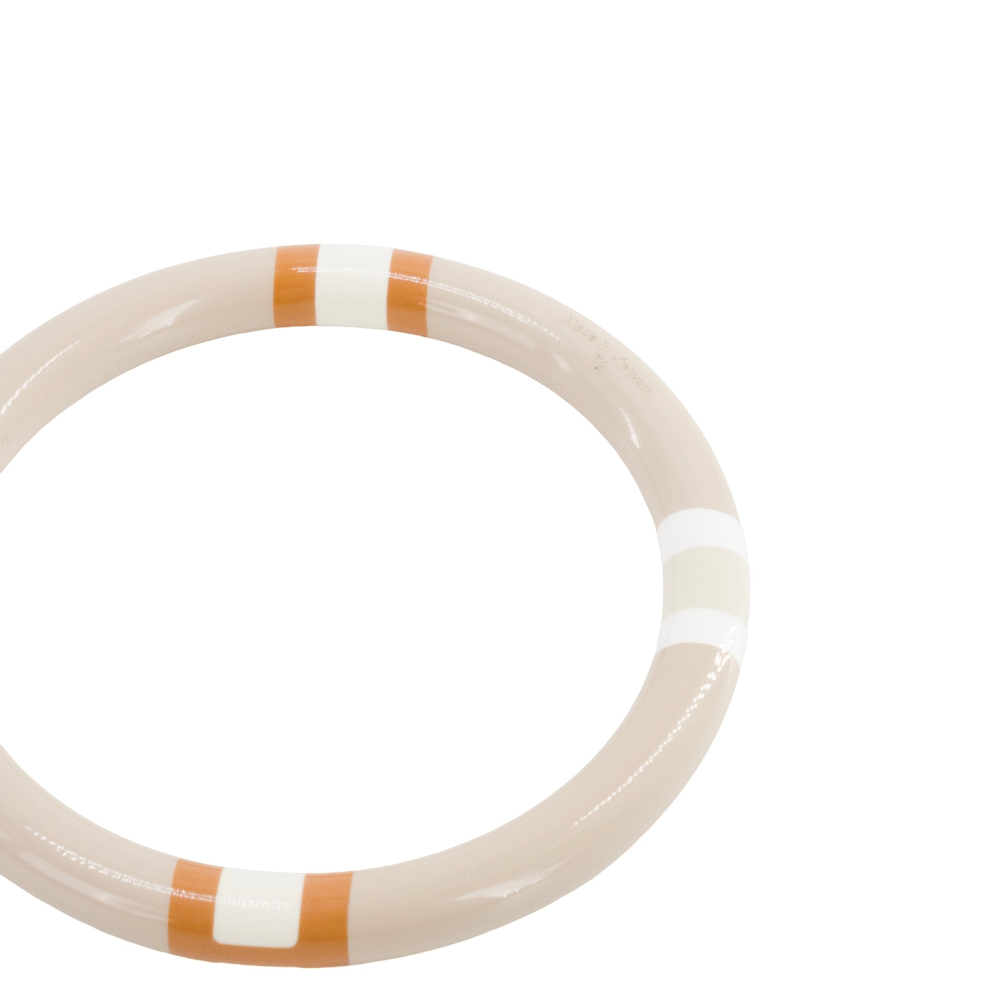 HERMÈS - Bracelet H Equipe Hermès en bois laqué beige sable (T2)