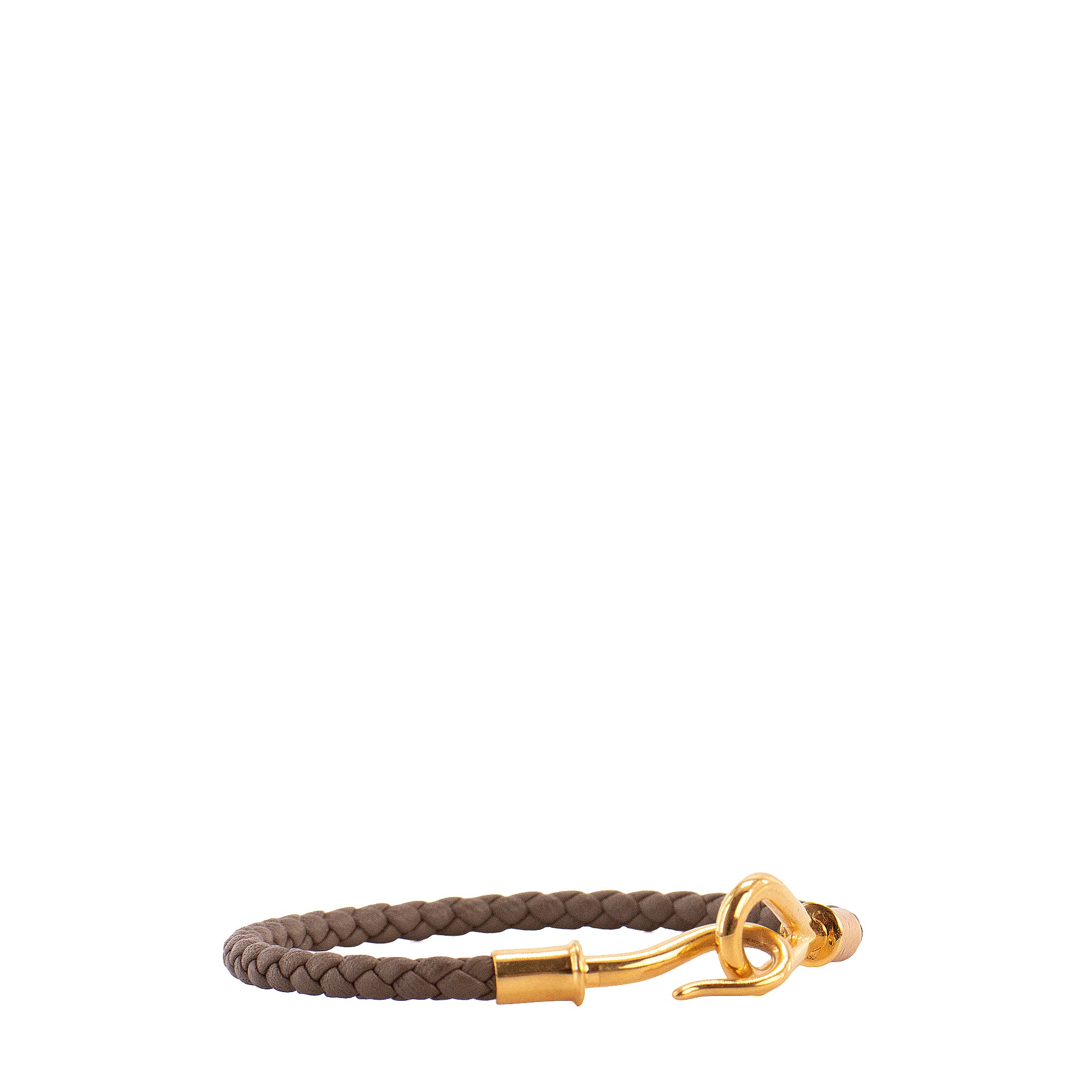 HERMÈS - Bracelet Jumbo Hermès en cuir étoupe