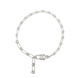 HERMÈS - Bracelet Kelly Cadenas double tour Hermès en argent