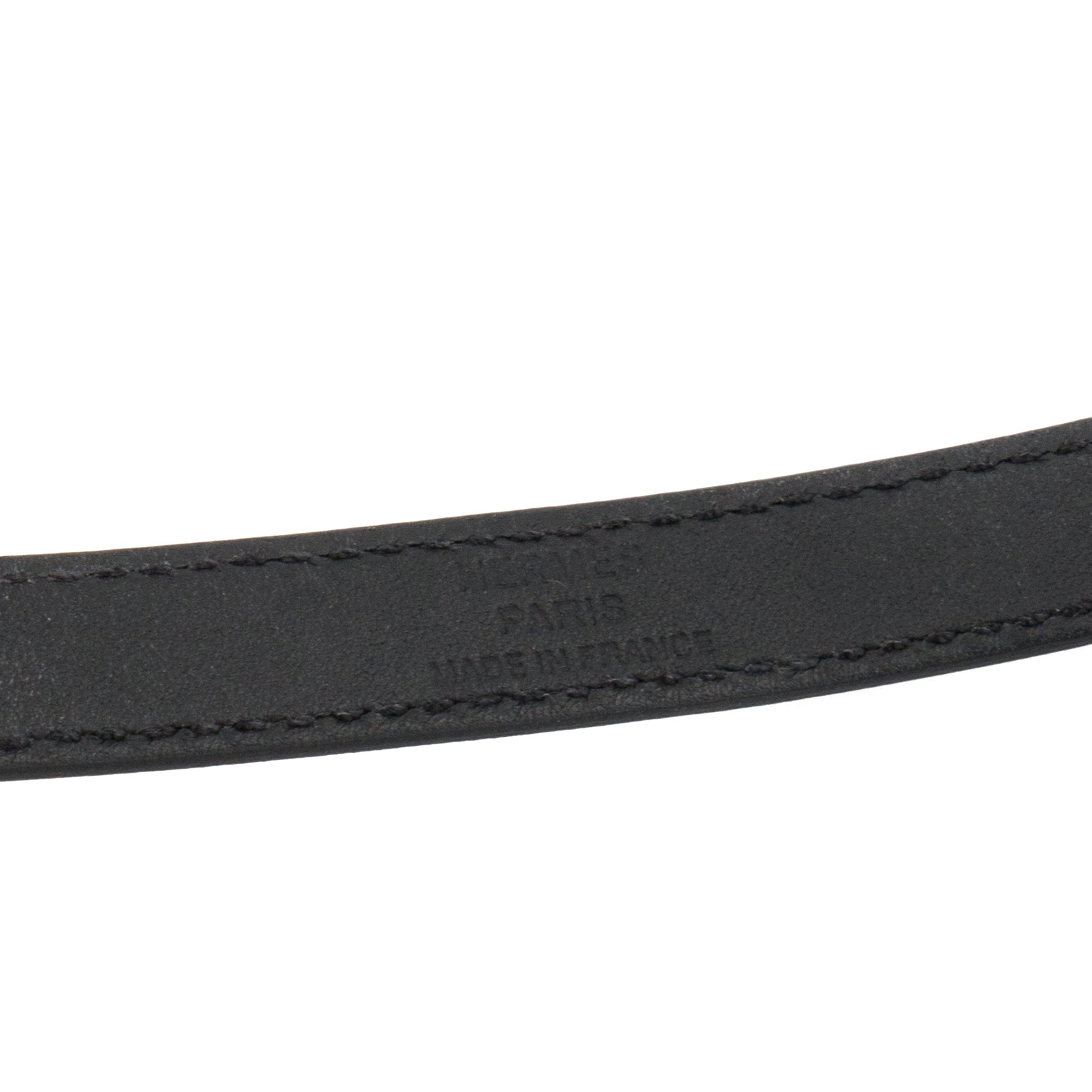 HERMÈS - Bracelet Kelly Double Tour So Black Hermès en cuir noir (T4)