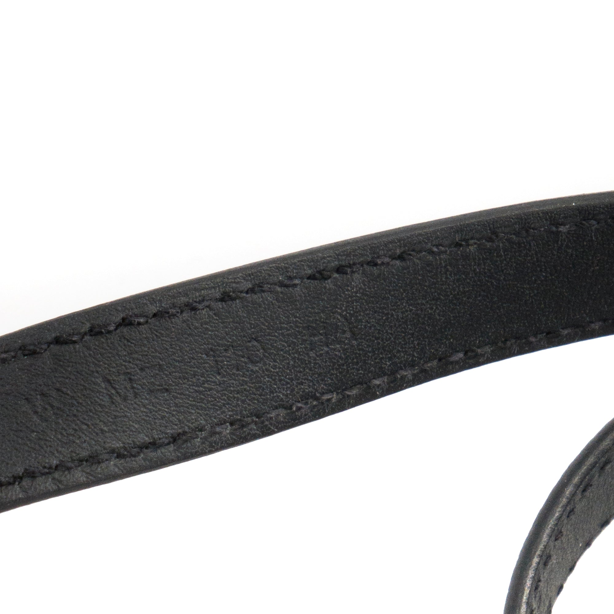 HERMÈS - Bracelet Kelly Double Tour So Black Hermès en cuir noir (T4)