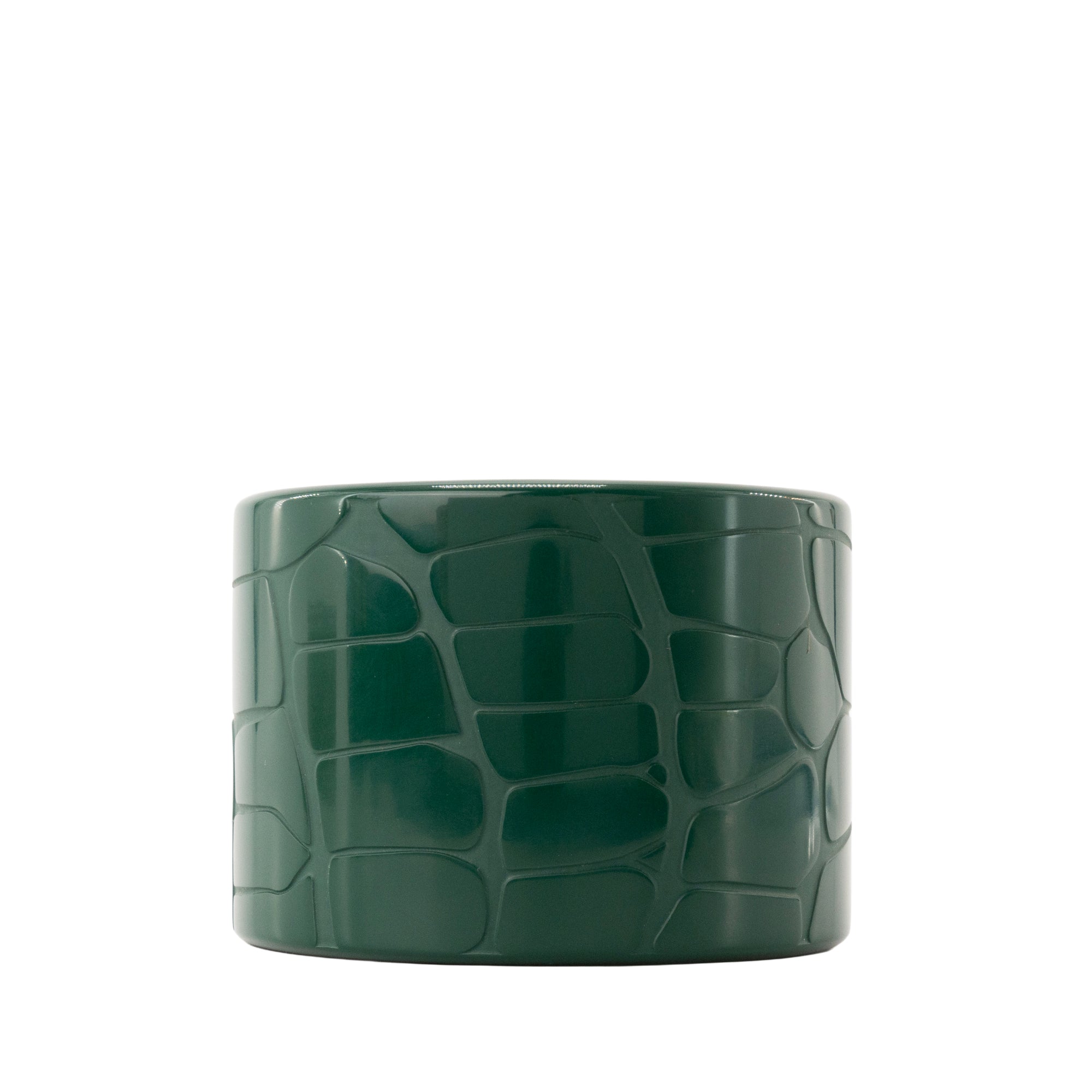 HERMÈS - Bracelet Manchette Hermès en bois laqué vert
