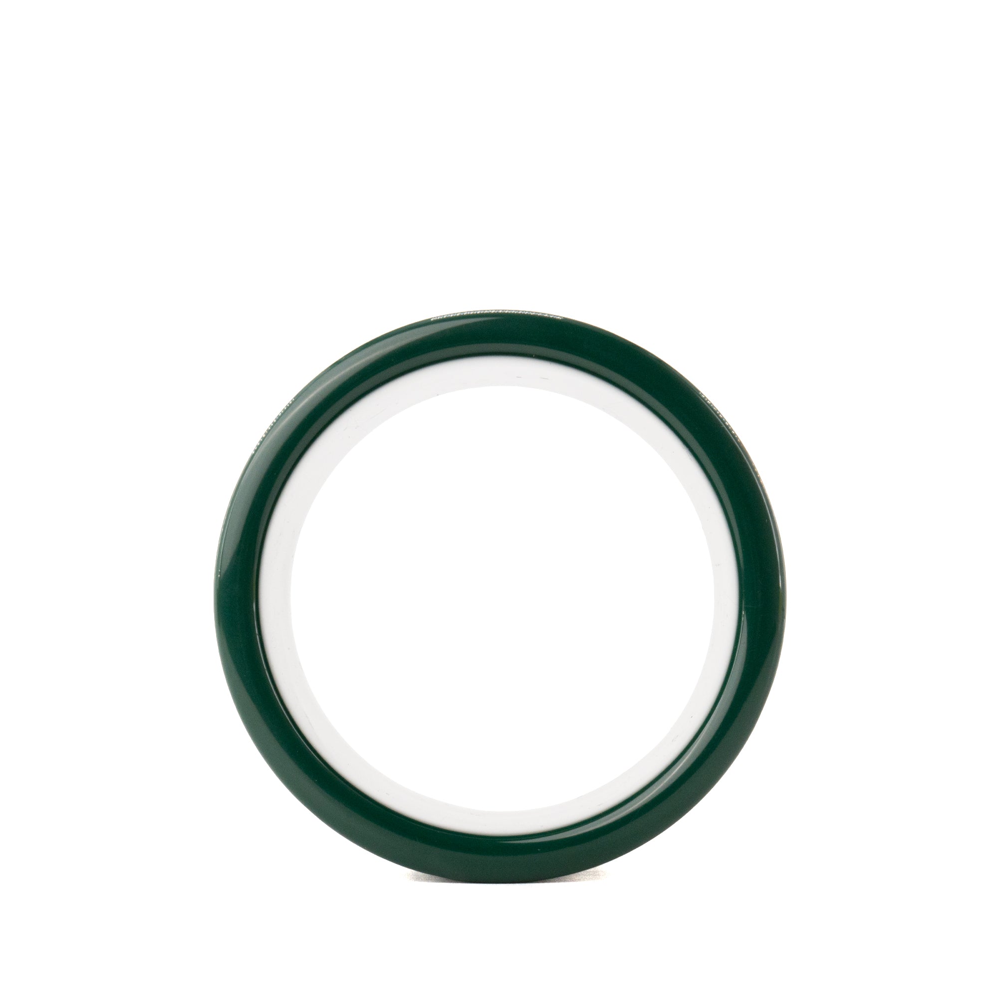 HERMÈS - Bracelet Manchette Hermès en bois laqué vert