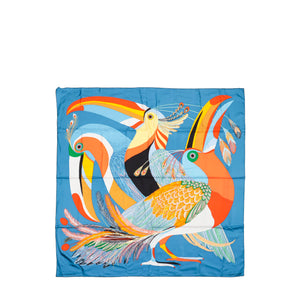 HERMÈS - Carré 140 Toucans de Paradis Hermès en soie multicolore