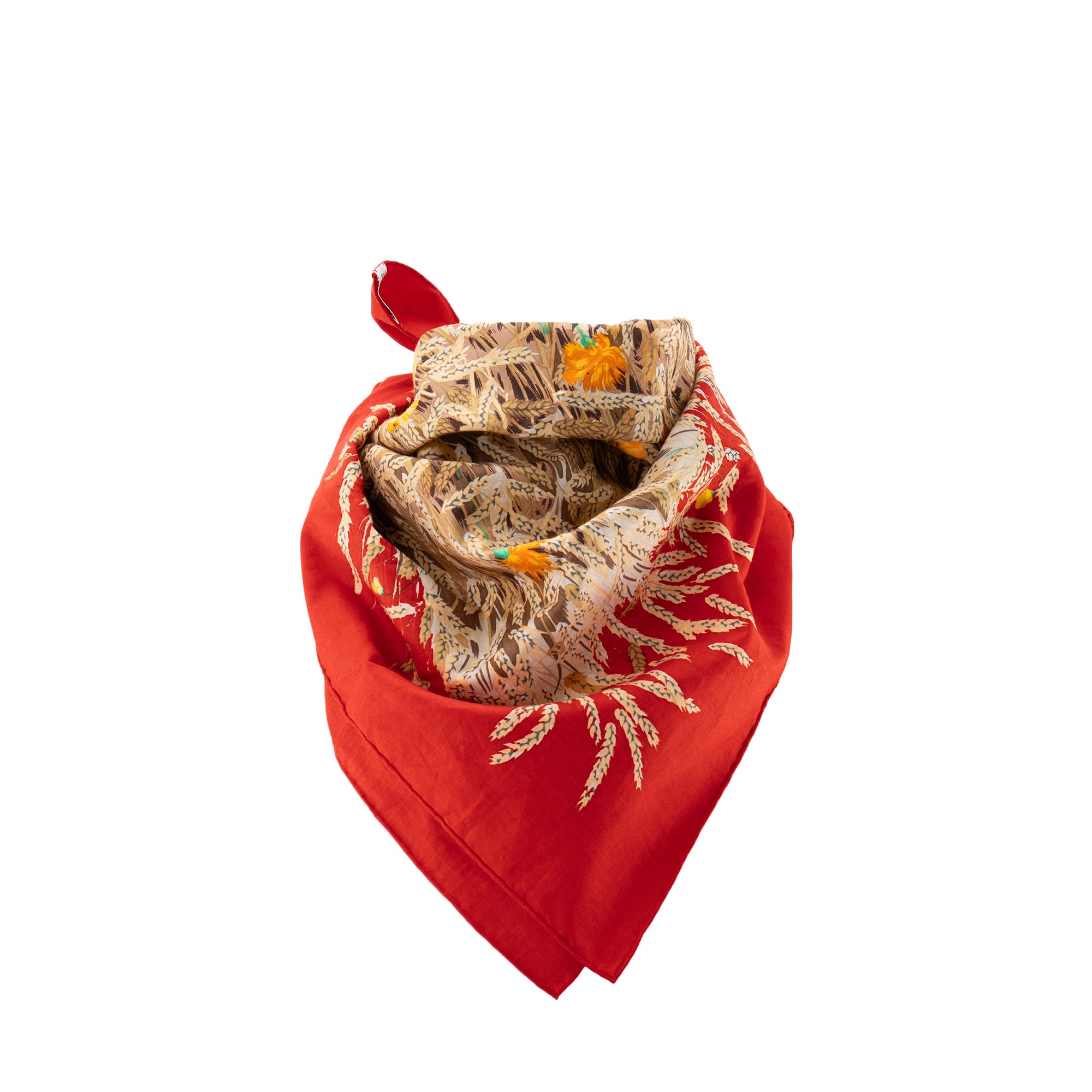 HERMÈS - Carré 70 Champ de Blé Hermès en coton multicolore