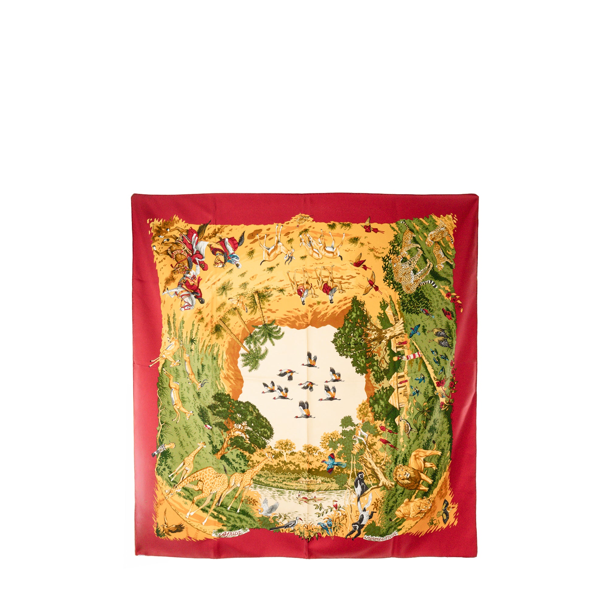 HERMÈS - Hermès Africa 90 Silk Scarf in Multicolor