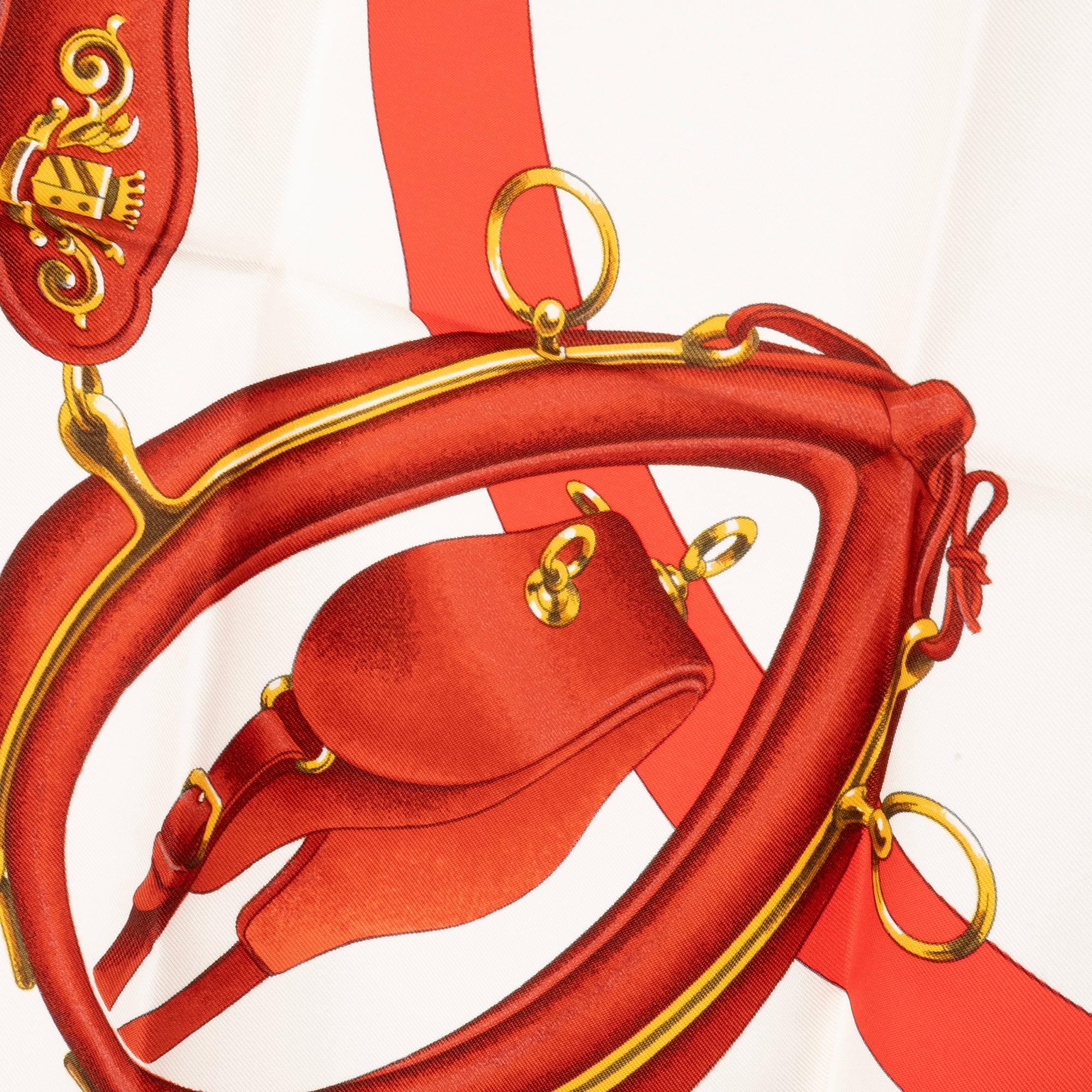 HERMÈS - Carré 90 Attelage en Arbalète Hermès en soie multicolore